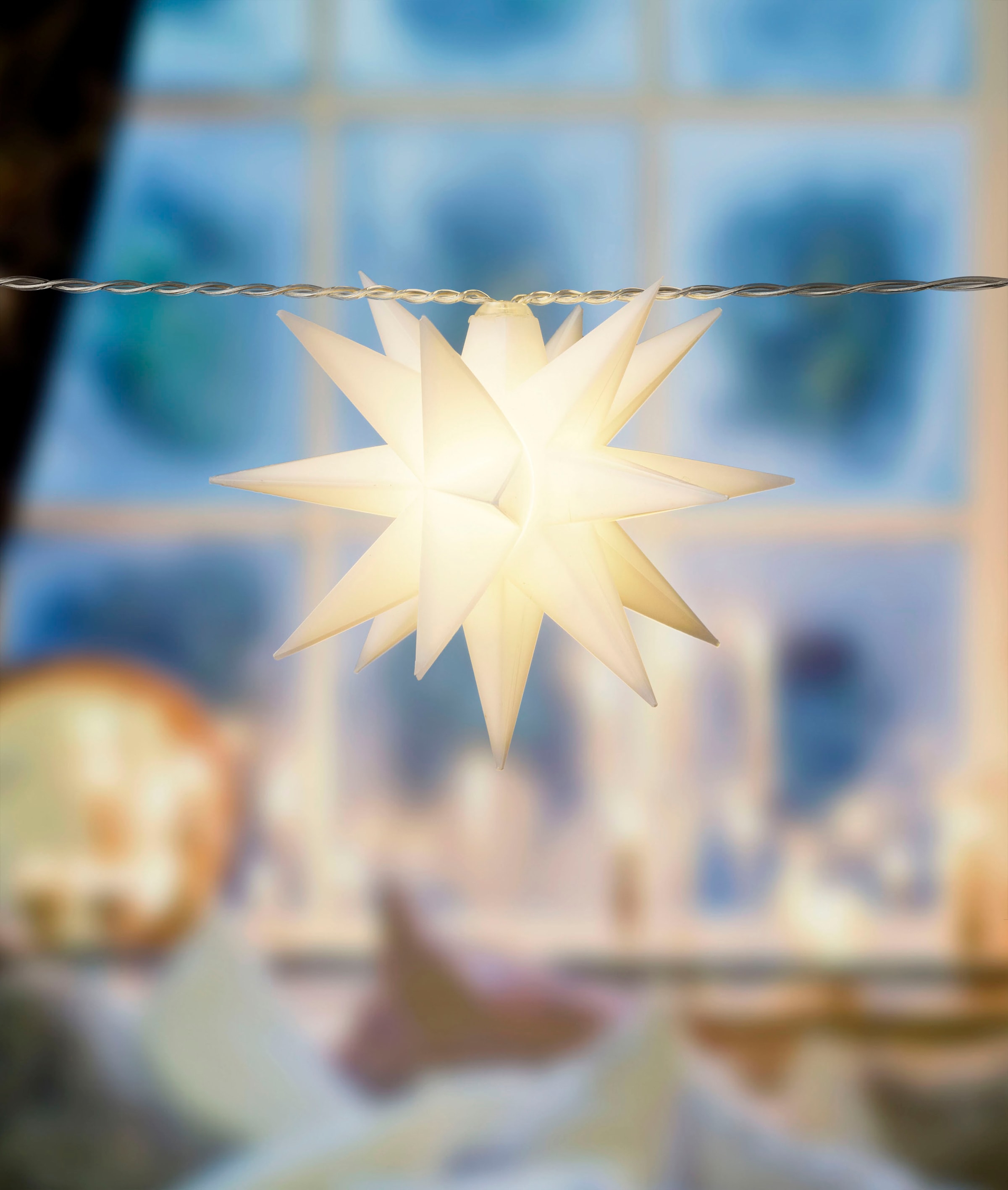 kaufen »Dion, mit für mit Weihnachtsdeko geschützen home Sternen«, Außenbereich LED-Lichterkette | den Timer, my Weihnachtsbeleuchtung BAUR 10 St.-flammig,
