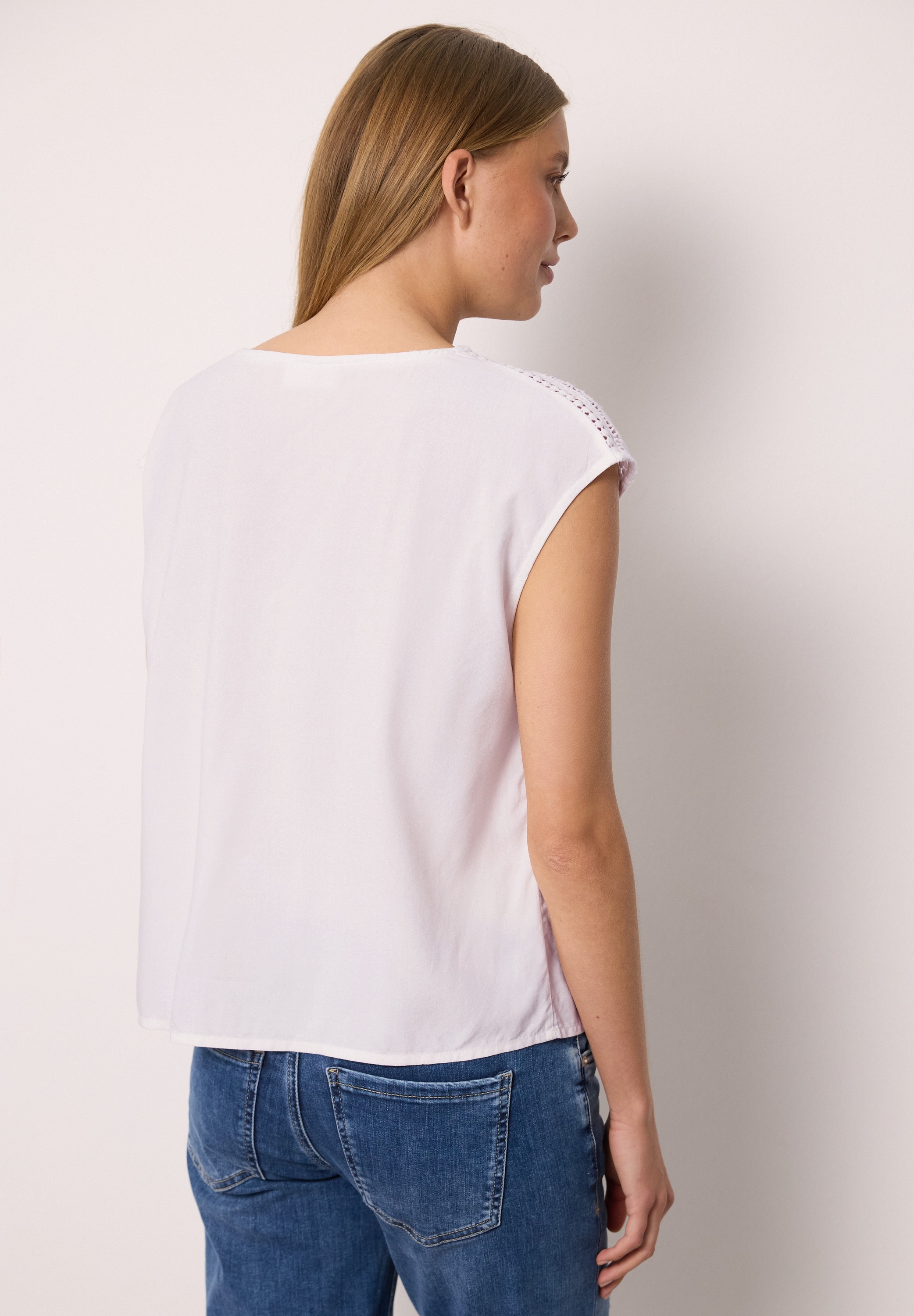 STREET ONE STUDIO Kurzarmbluse aus softer Viskose