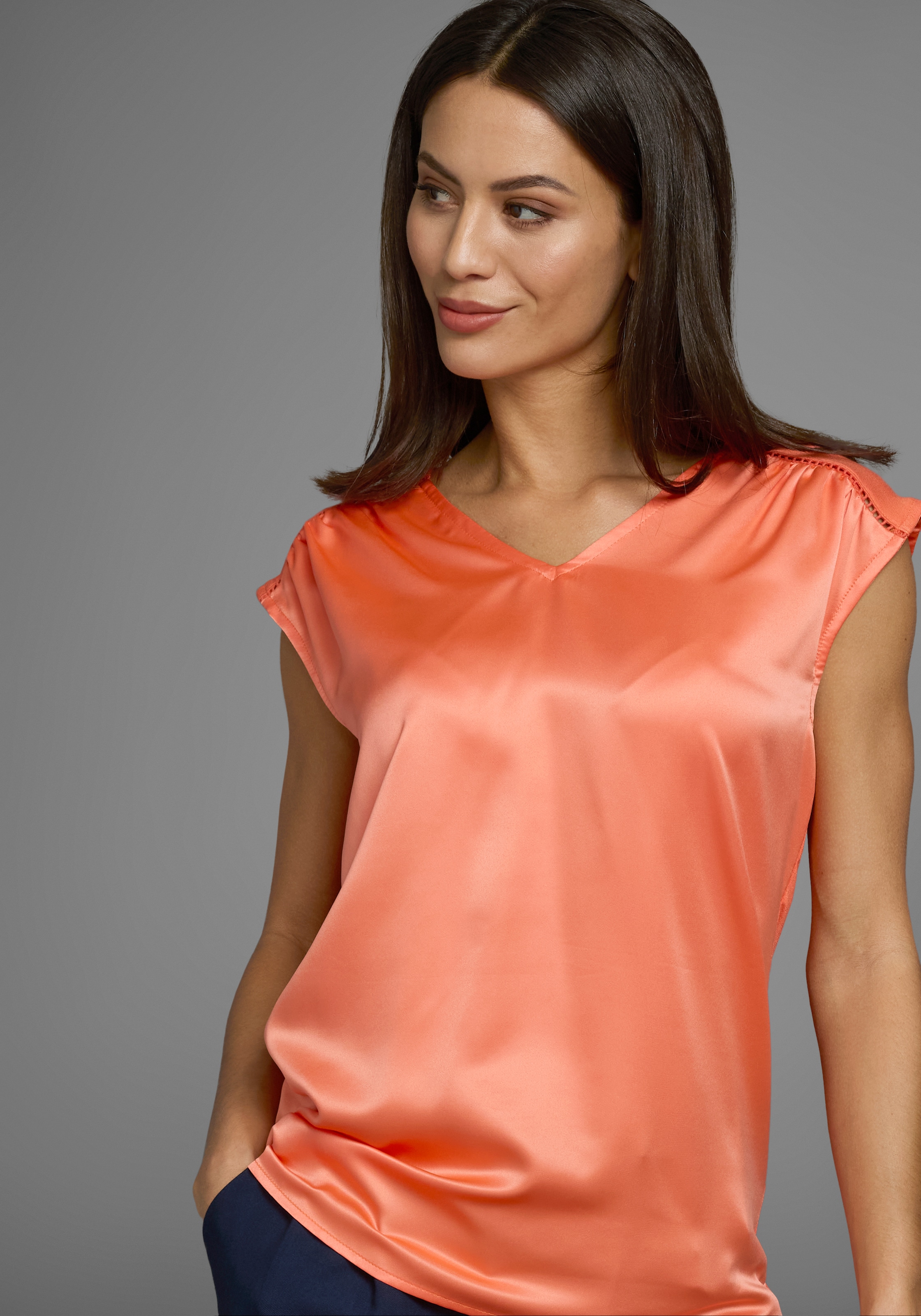 HECHTER PARIS Shirtbluse, mit Spitzendetail günstig online kaufen