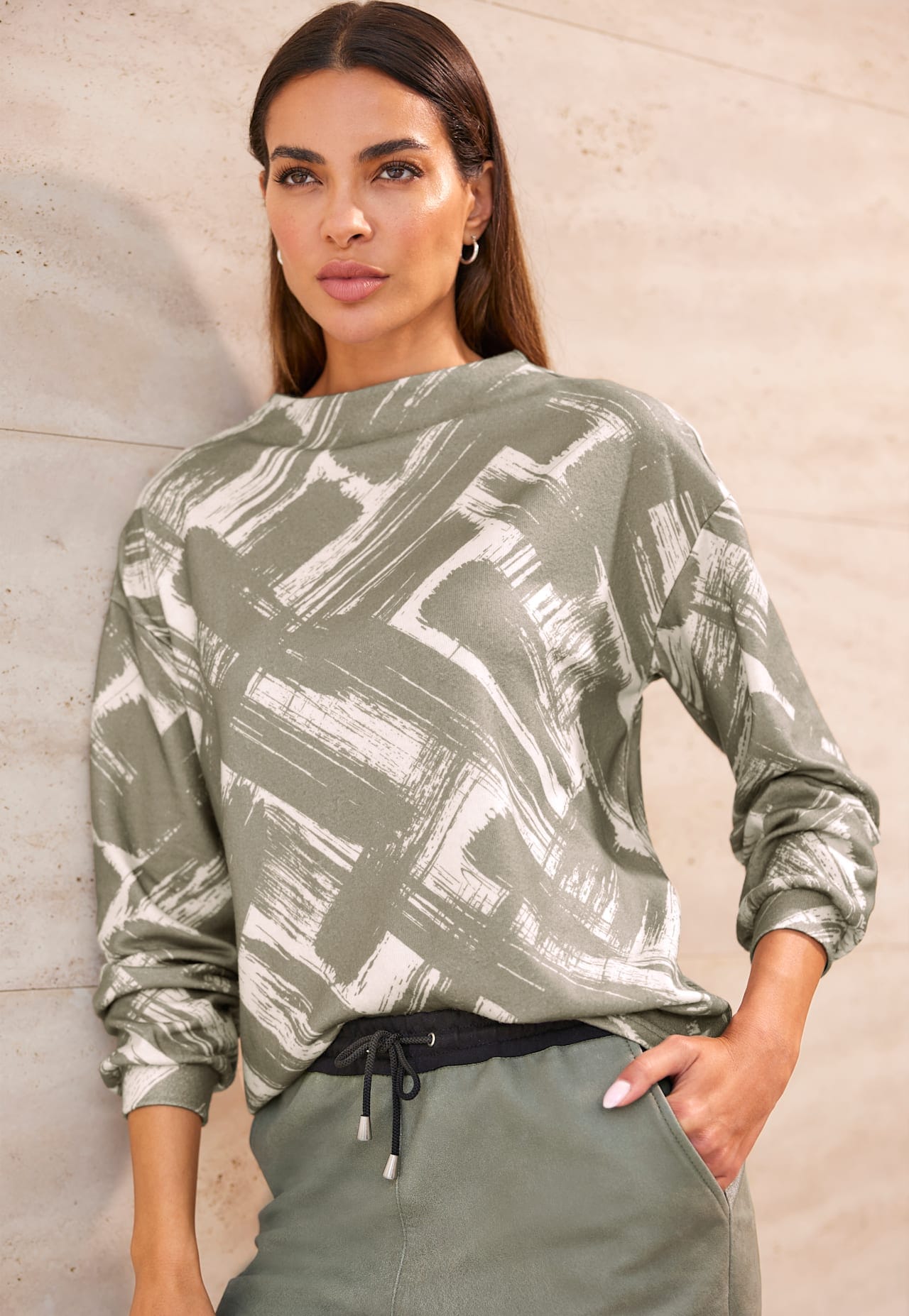 heine Langarmshirt "Druck-Shirt" 1 Stk. tlg. günstig online kaufen