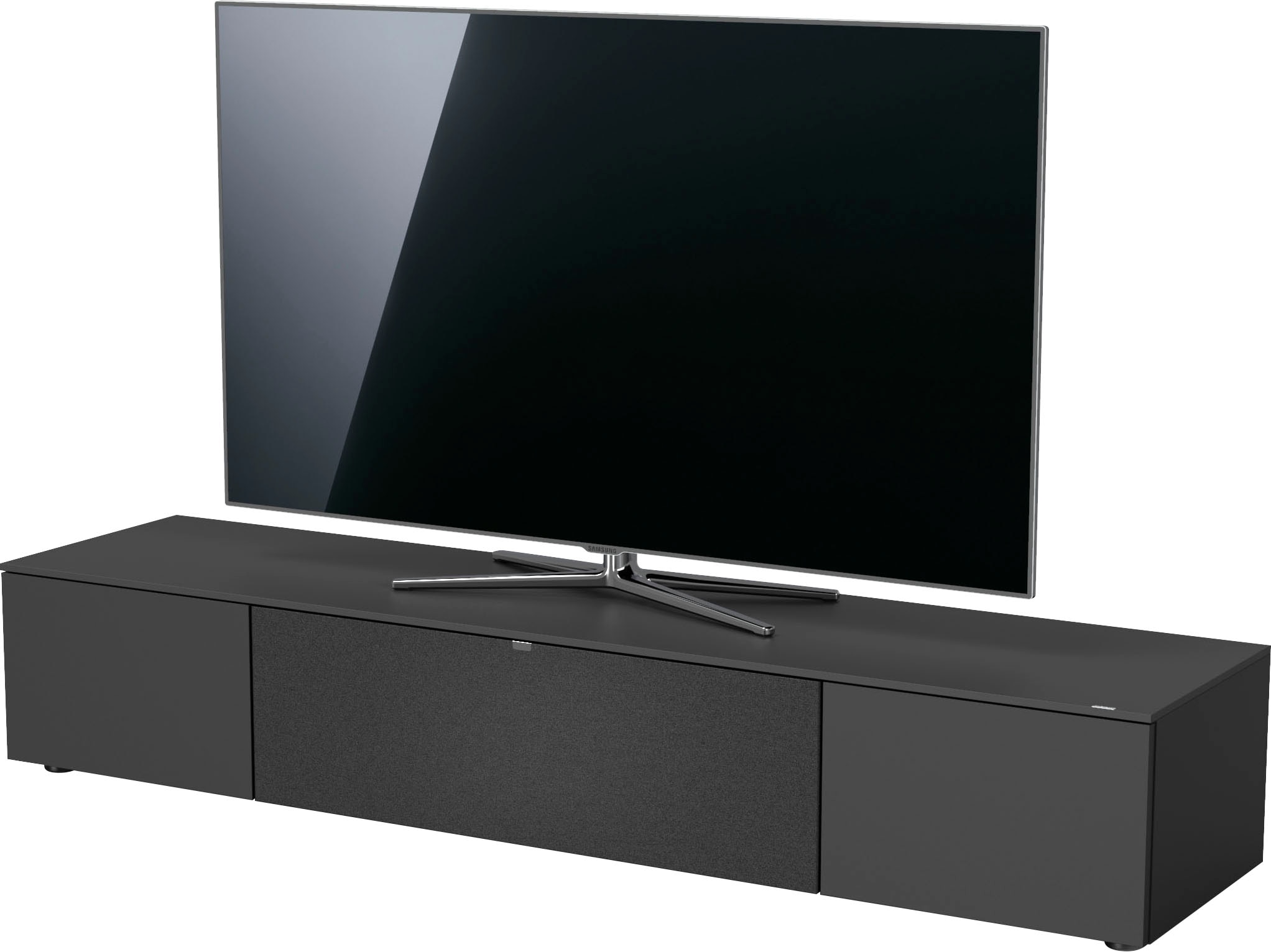 SPECTRAL TV-Board Next, mit Stofffront und Soundbar-Ablage, wahlweise mit TV-Halterung und LED-Beleuchtung, in verschiedenen Breiten und Farben