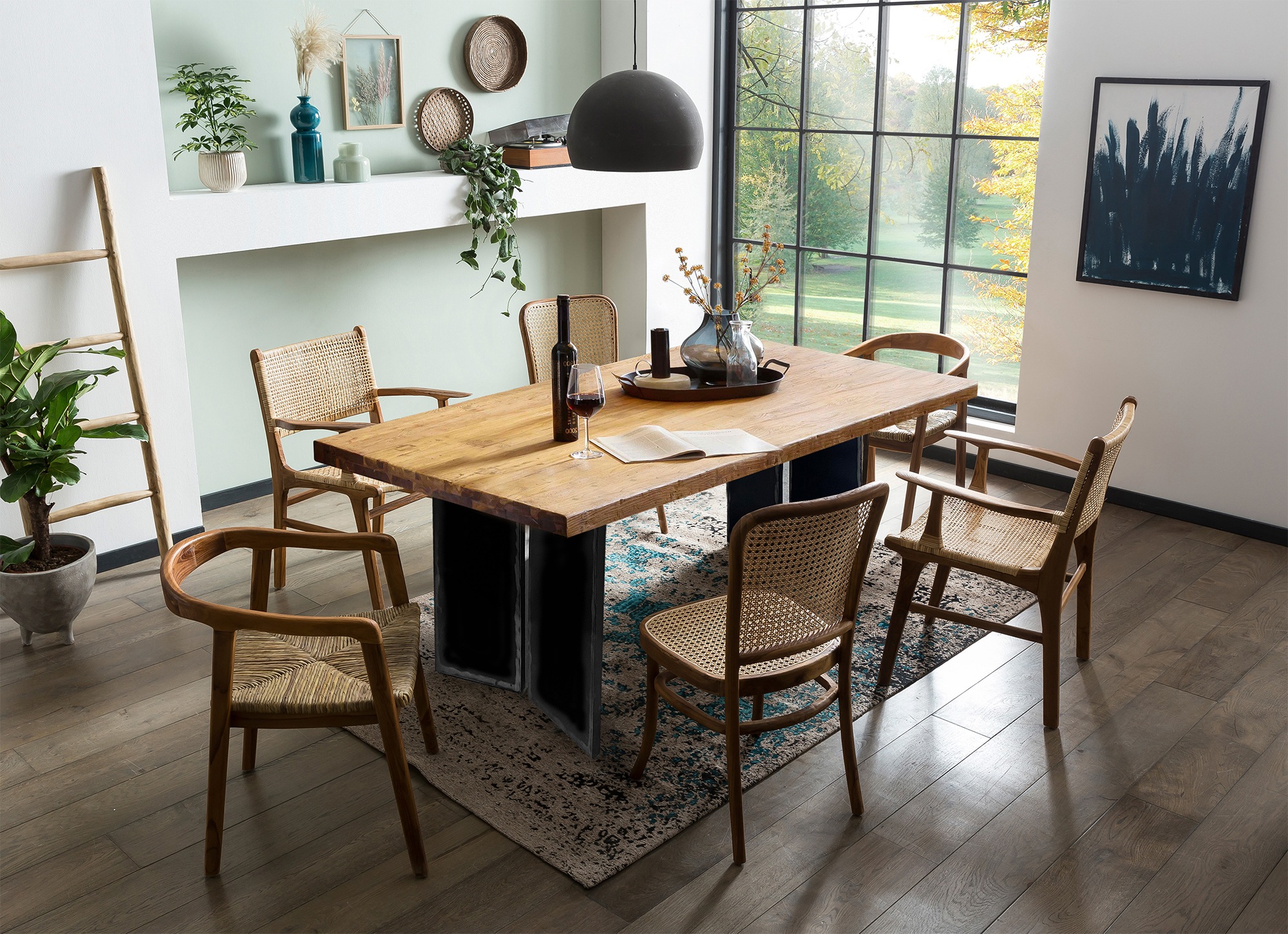 SIT Tischplatte, aus recyceltem Teakholz