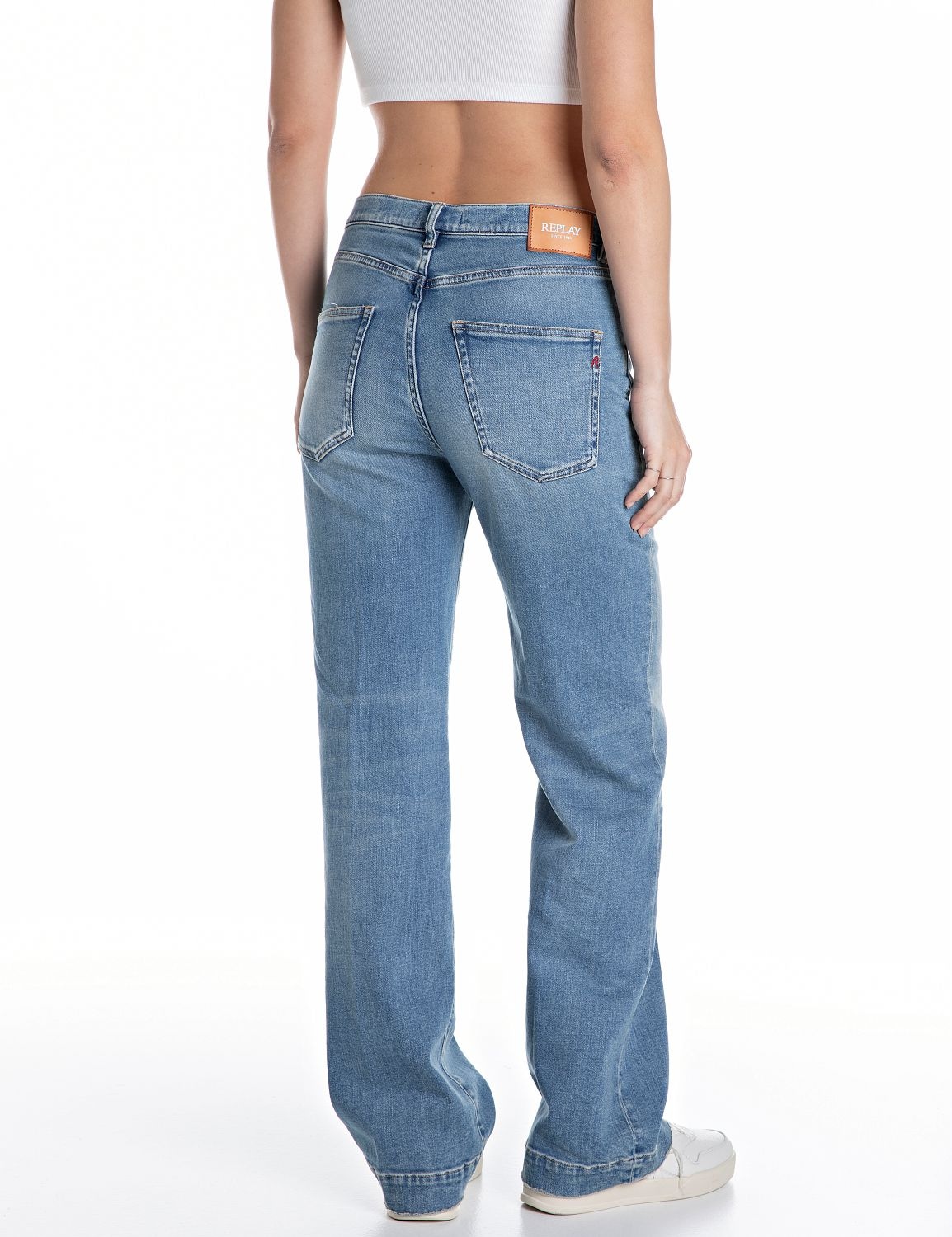 Replay Straight-Jeans »MELJA«, mit weitem Bein