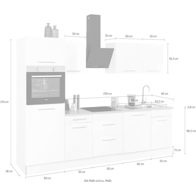 wiho Küchen Küchenzeile »Ela« mit Aufbauservice online kaufen | BAUR