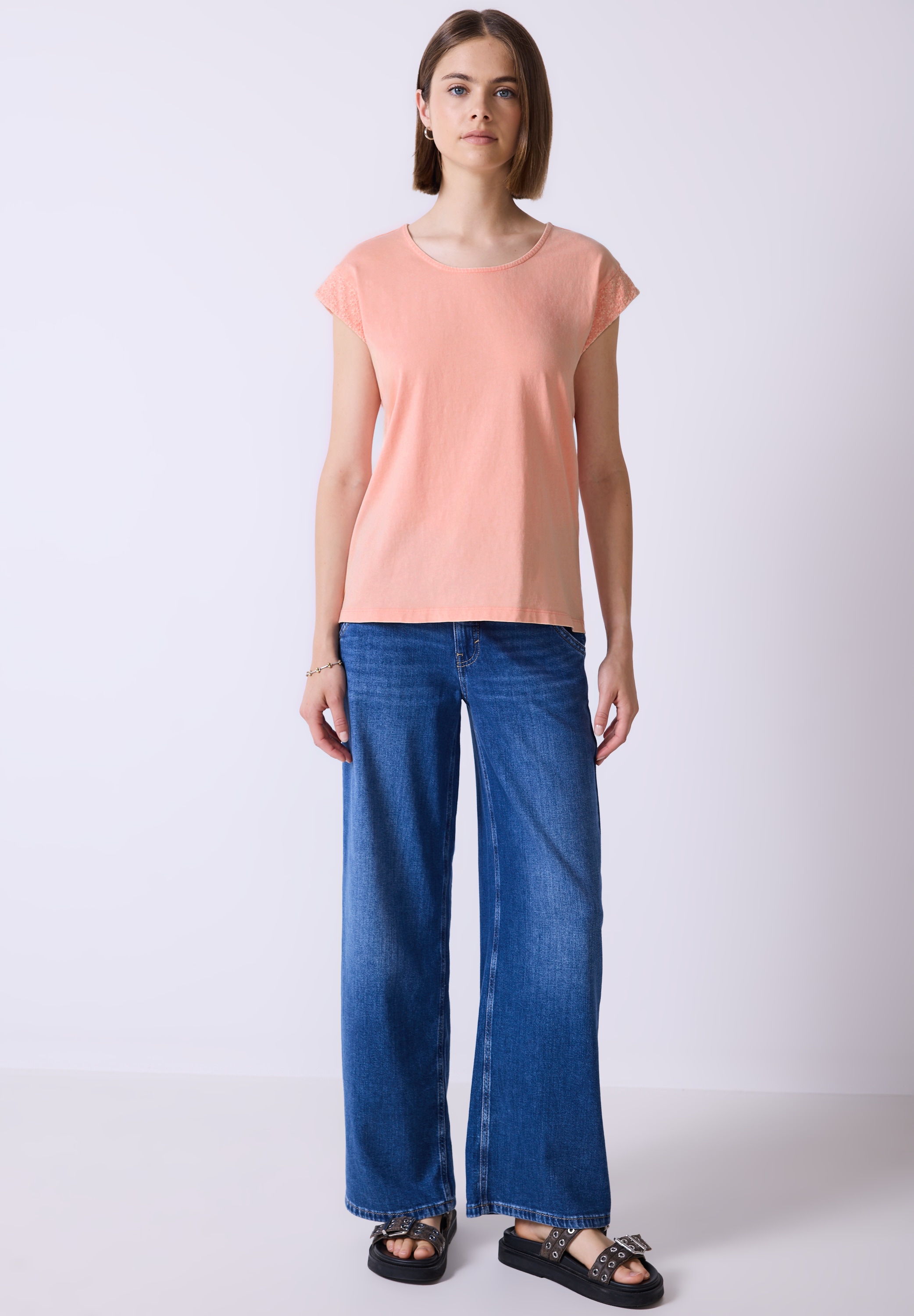 STREET ONE STUDIO T-Shirt, aus reiner Baumwolle