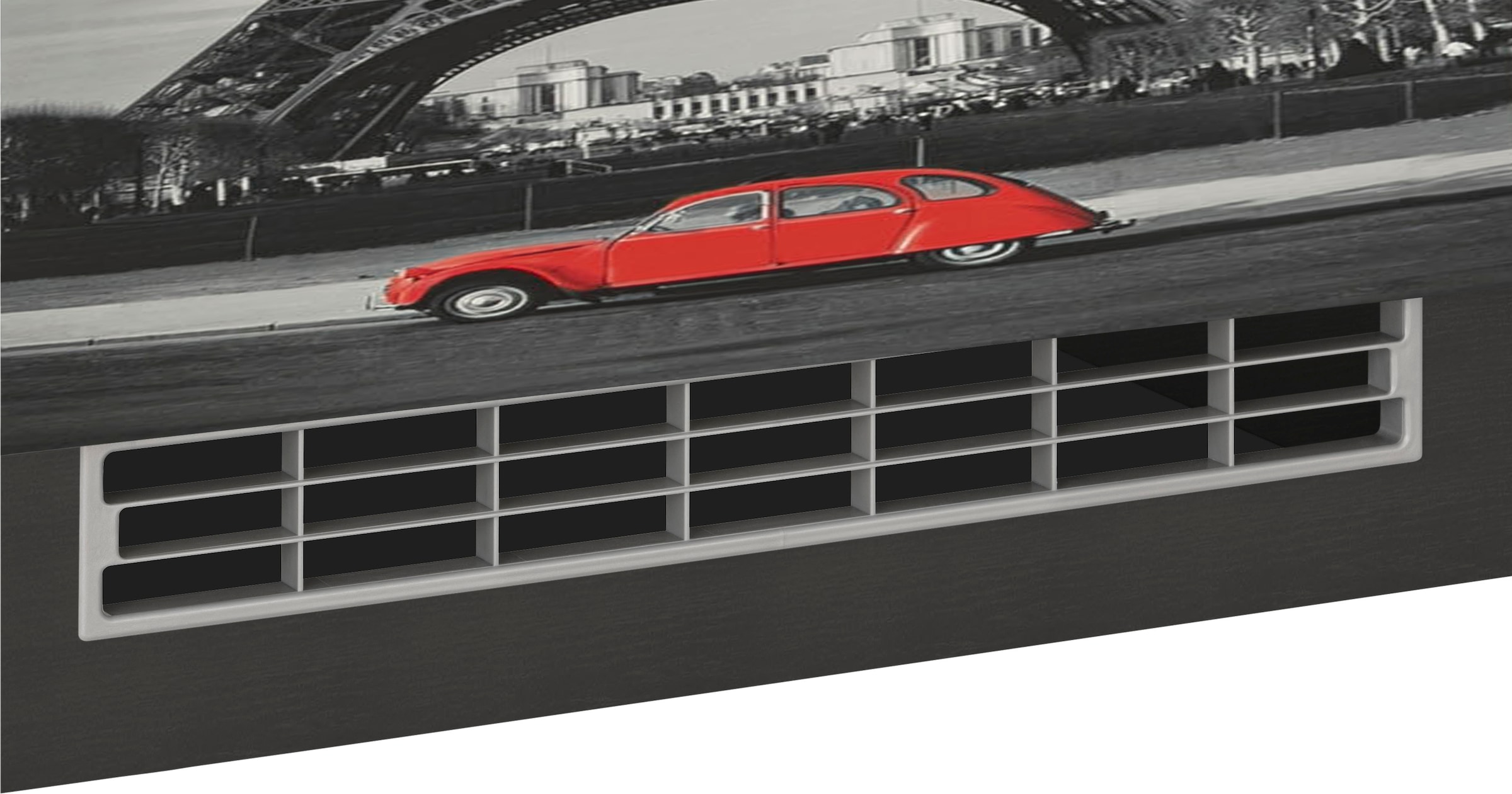 KOCHSTATION Küchenzeile »KS-Paris – Küchen mit einzigartigen Fotomotiven auf den Fronten« Breite 340 cm, wahlweise mit E-Geräten und Induktion