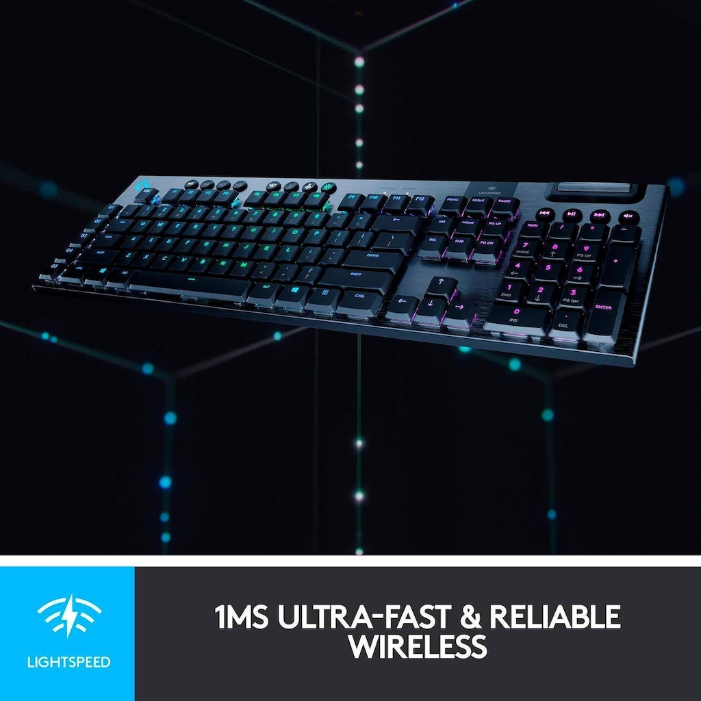 Logitech G Gaming-Tastatur »G915 LIGHTSPEED«, (USB-Anschluss-Ziffernblock-Multimedia-Tasten)