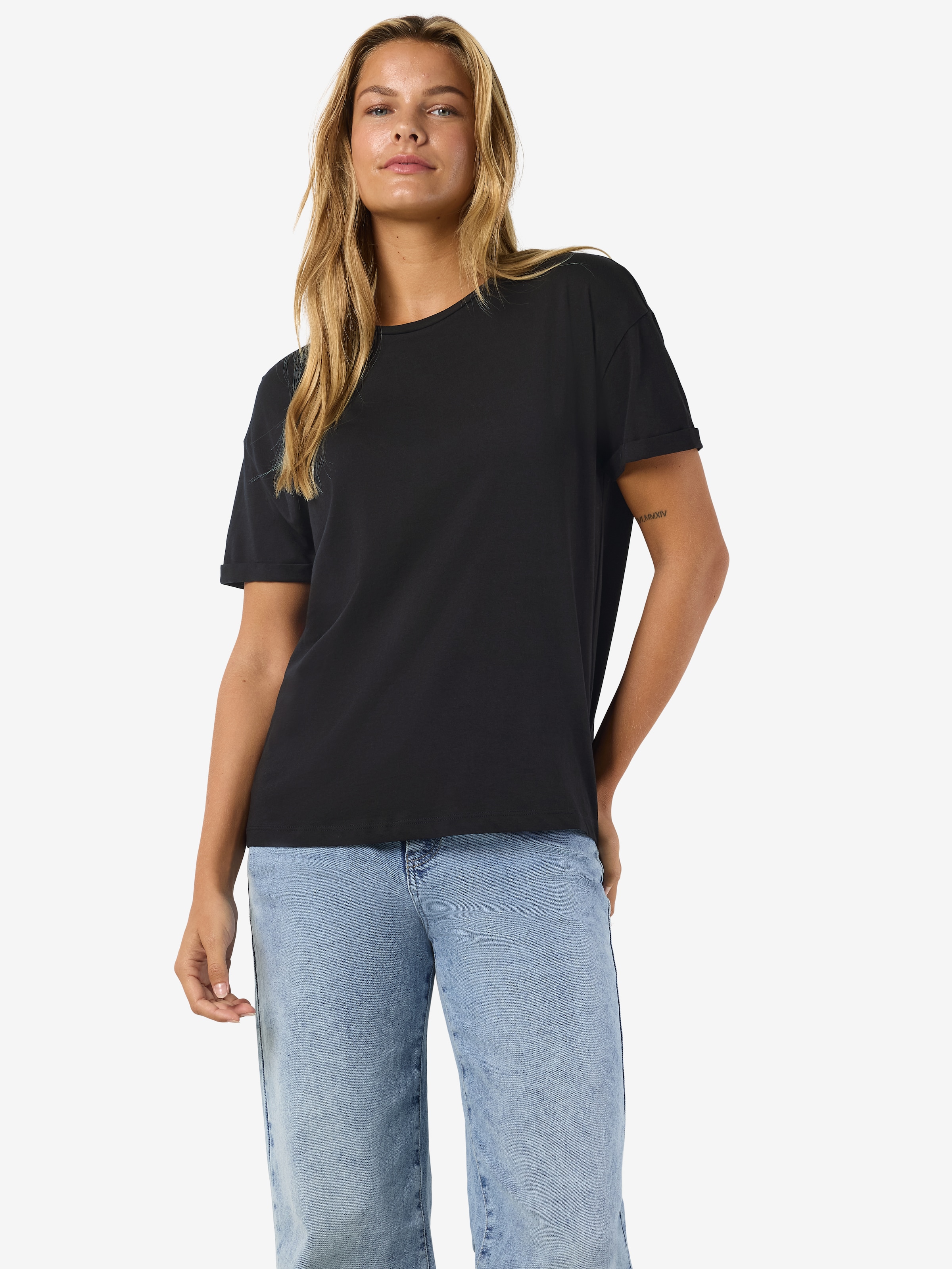 Noisy may Kurzarmshirt »NMBRANDY S/S TOP NOOS« Baumwolle, regular fit