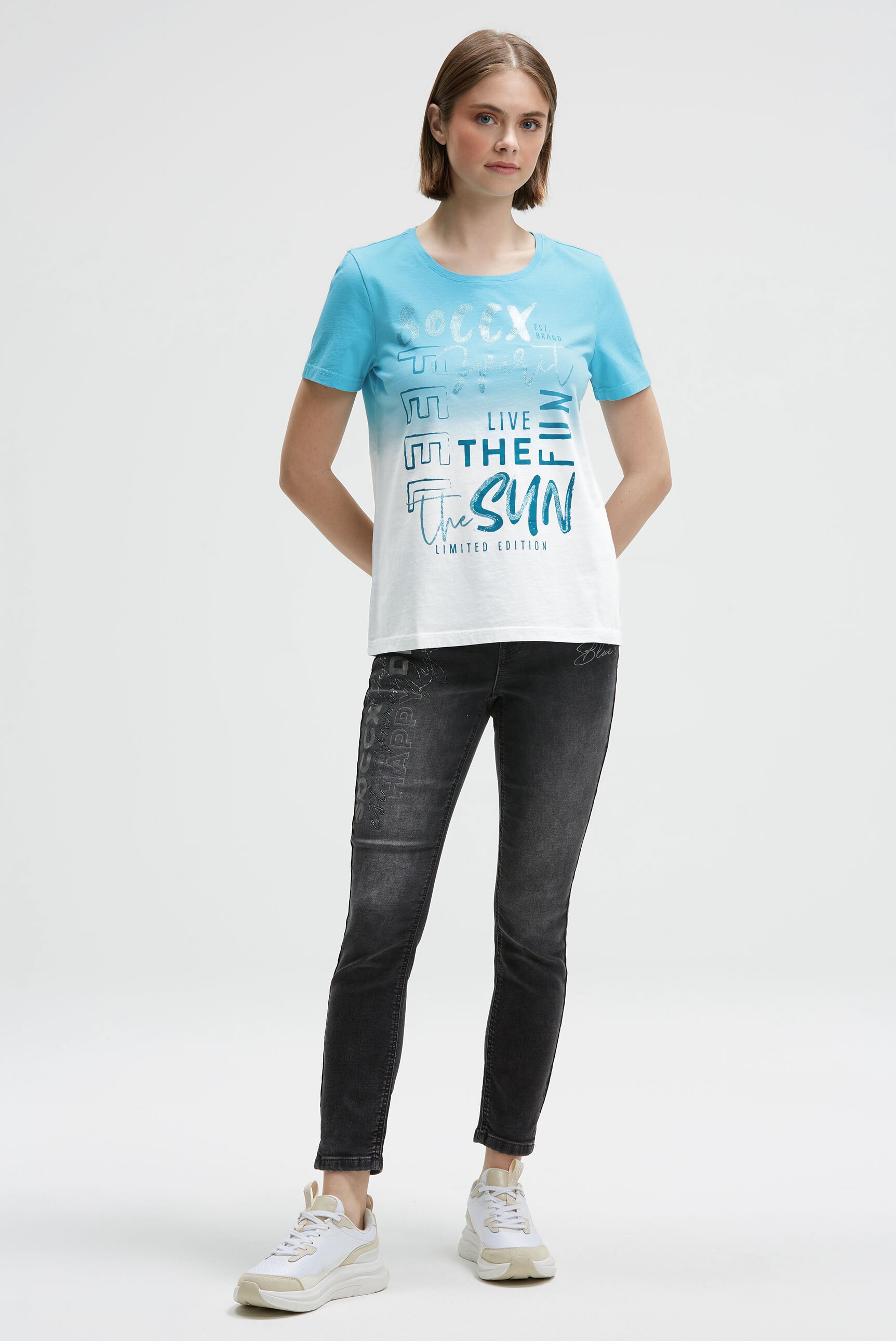 SOCCX Rundhalsshirt aus Baumwolle