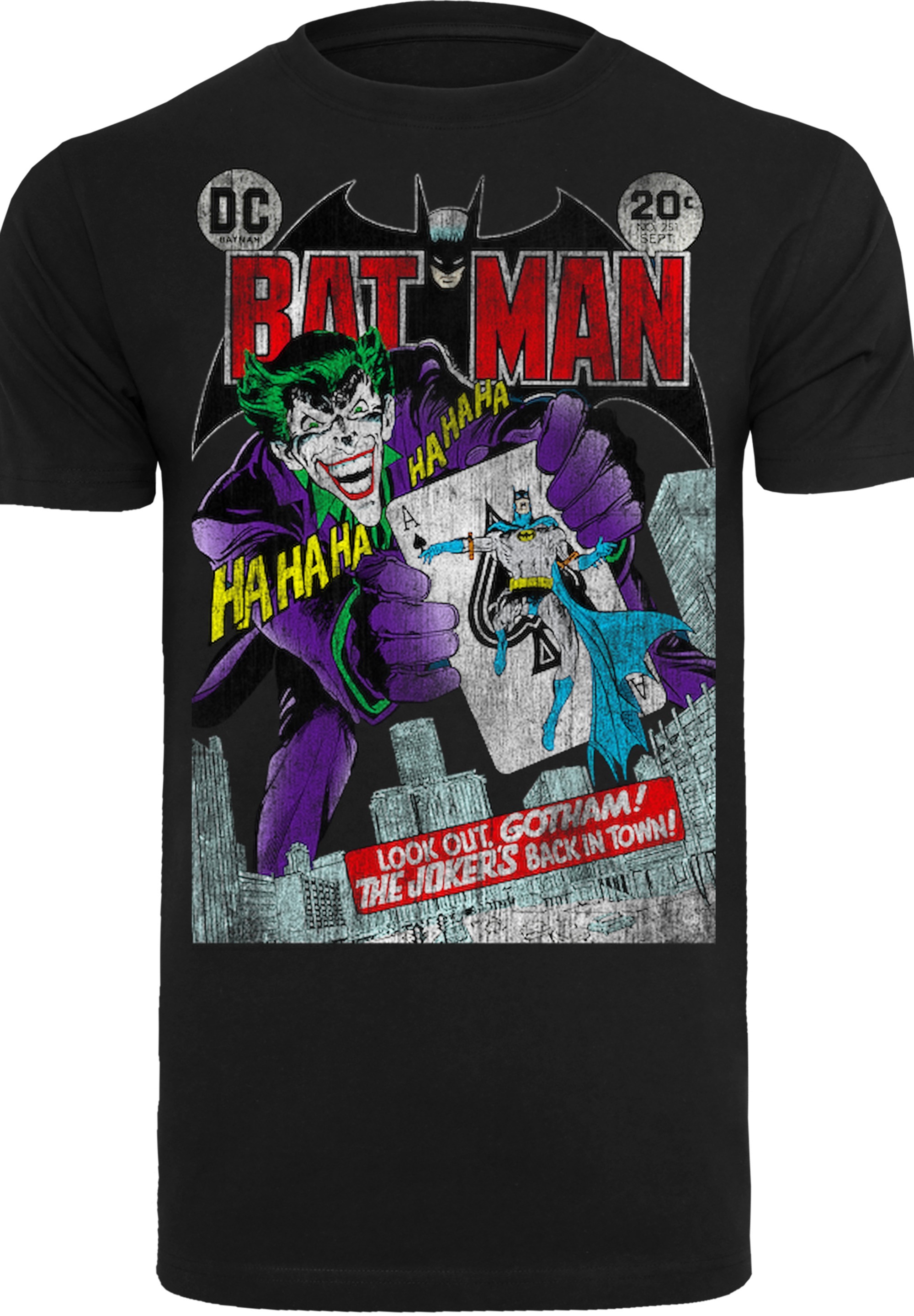 F4NT4STIC T-Shirt »DC Comics Batman Joker Playing Card Cover«, Herren,Premium Merch,Regular-Fit,Basic,Bedruckt