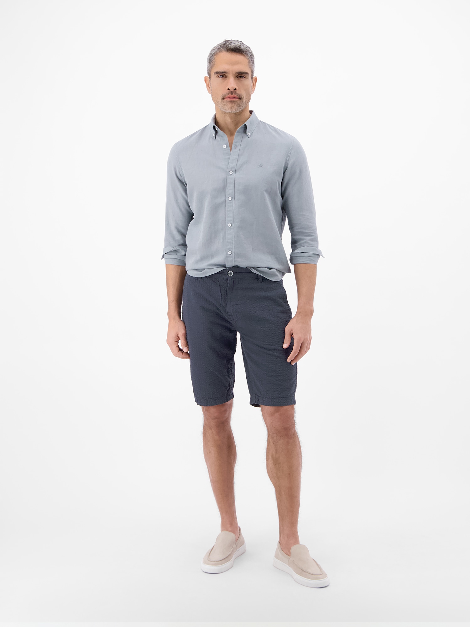 LERROS Chinoshorts »Chino-Shorts aus Baumwolle in leichter Seersucker-Qualität«