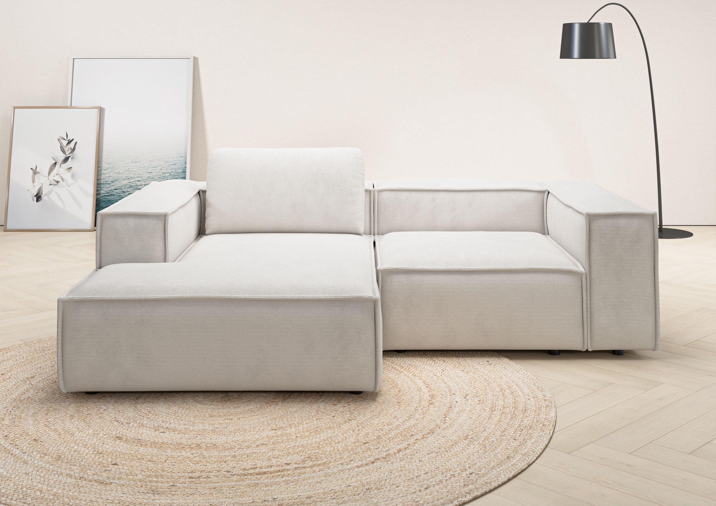 Places of Style Ecksofa "Watertown, kompakte L-Form, 246 cm breite für klei günstig online kaufen