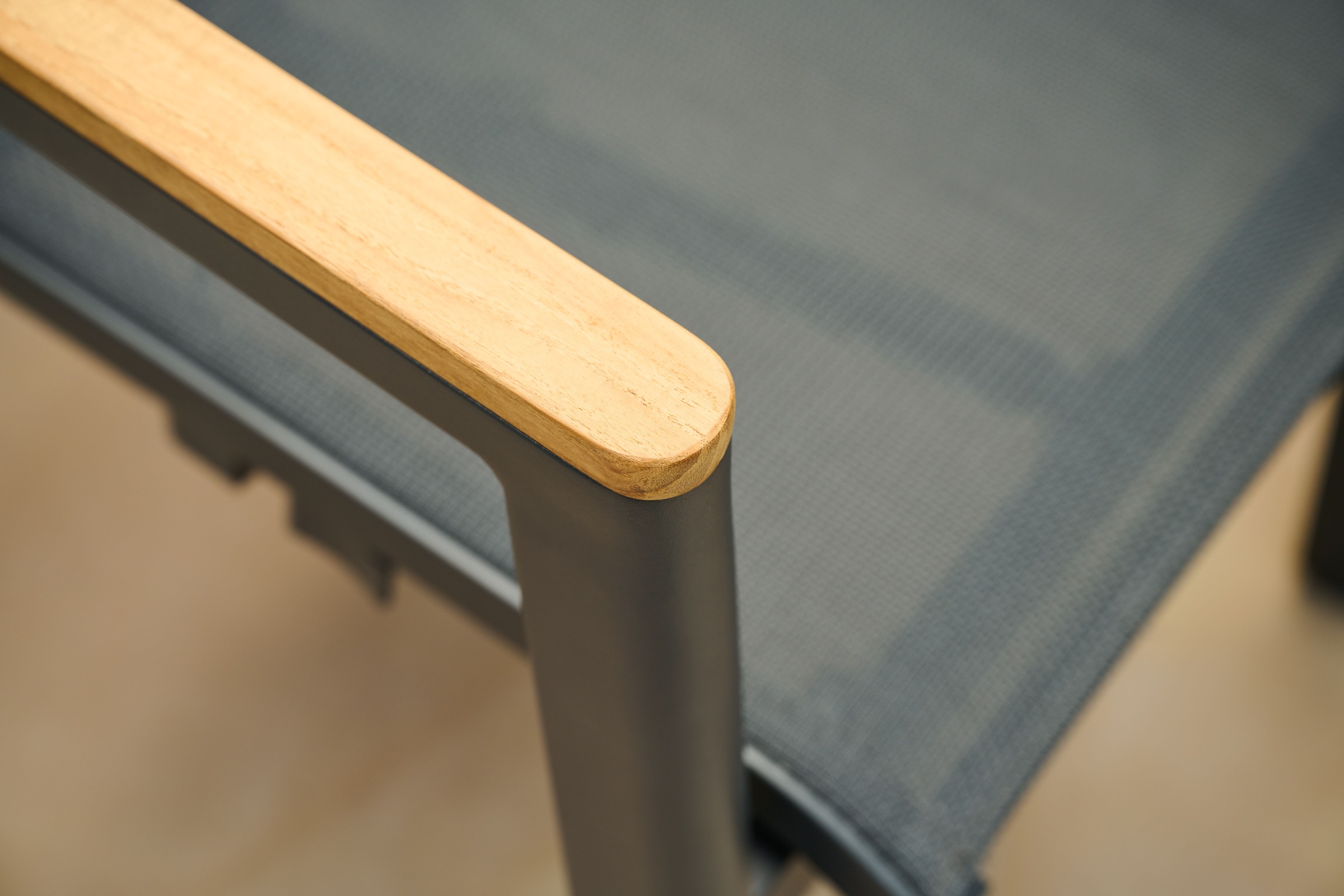 Siena Garden Gartensessel »BOLOGNA Move Sessel« Aluminiumgestell, Rope Geflecht, Armlehnen aus Teak FSC 100%