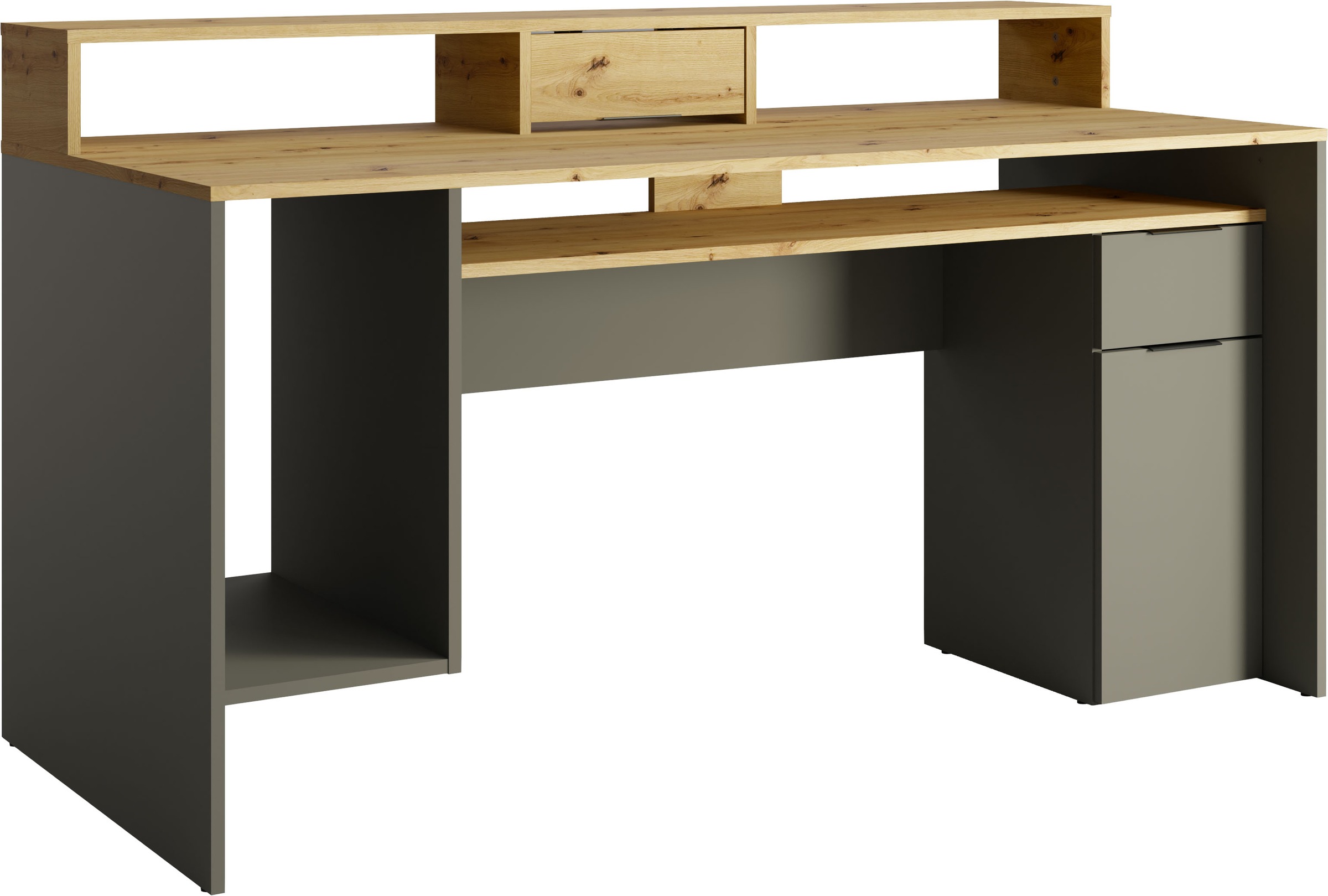 Home affaire Schreibtisch "Peoria", Gamingtisch mit Schublade und Monitorau günstig online kaufen