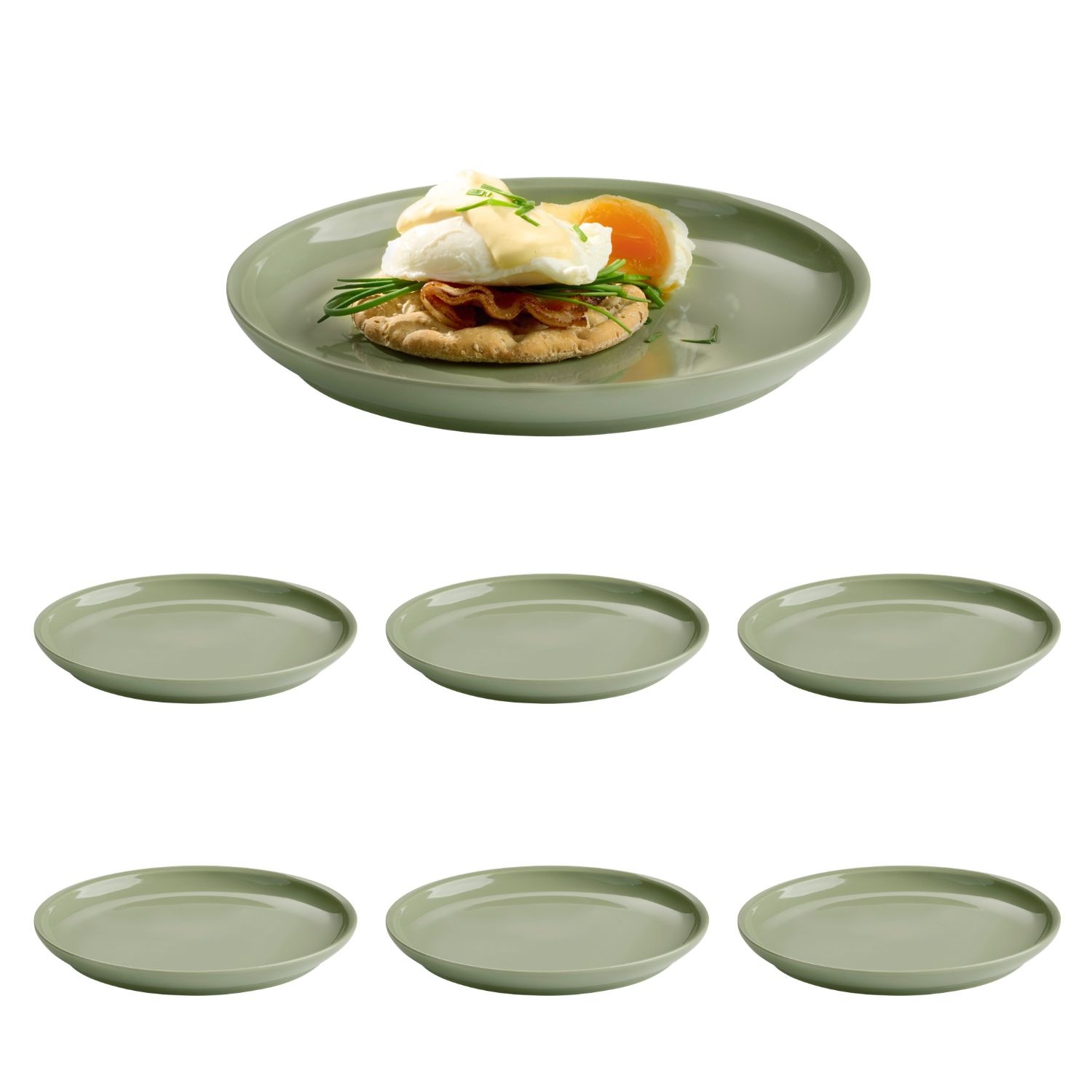 APS Teller "SNUG" Ø 20,5 cm, H: 2 cm, Porzellan, 6 Stück