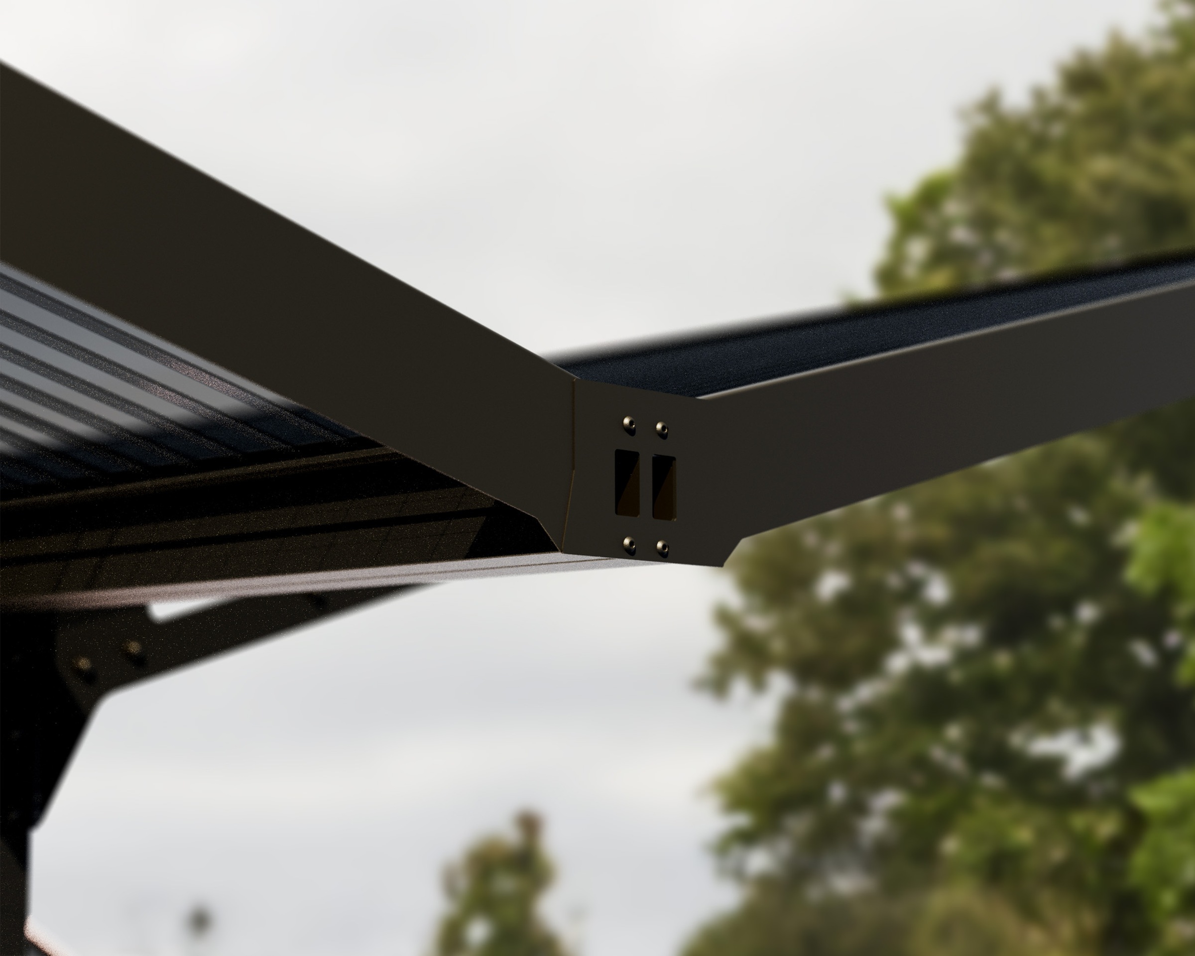 Palram - Canopia Doppelcarport »Sydney«, Aluminium, 280 cm, Schwarz, 100% UV-geschützt