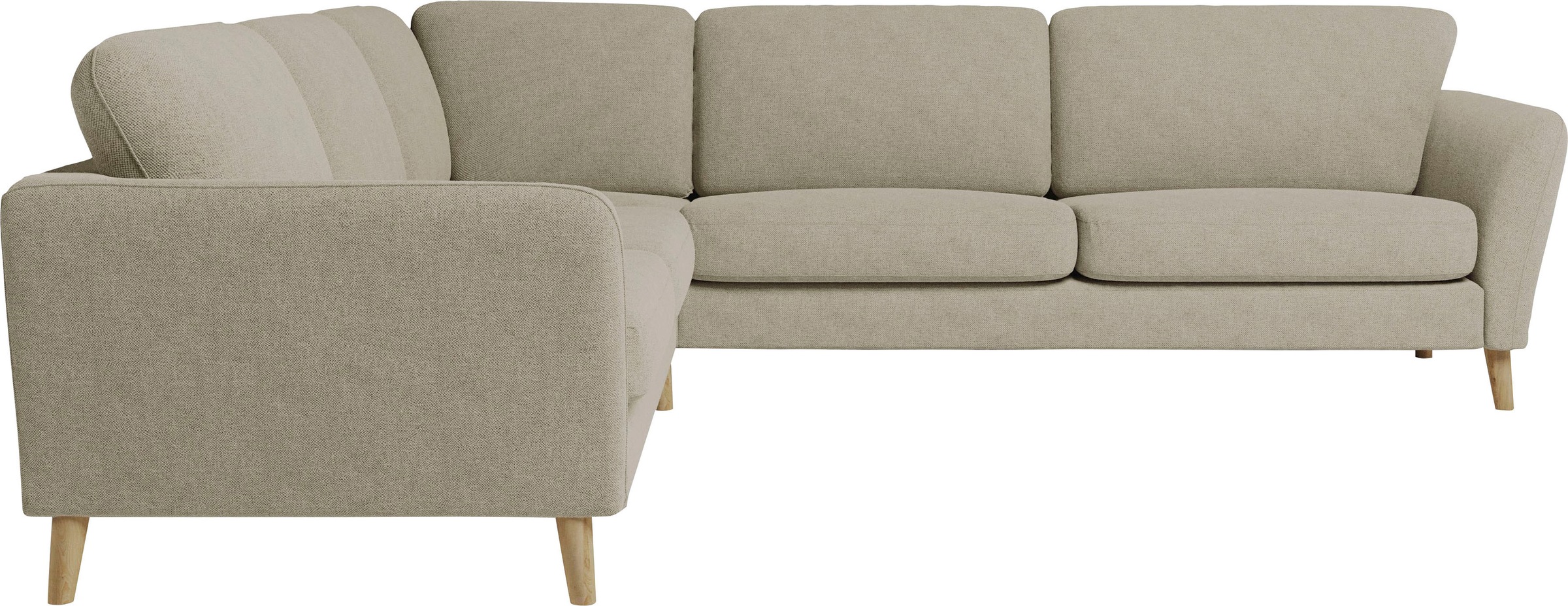 Ecksofa »MARSEILLE 278/278 cm, L-Form,«, gleichschenklig, aus Eiche-Massivholz Beinen,...