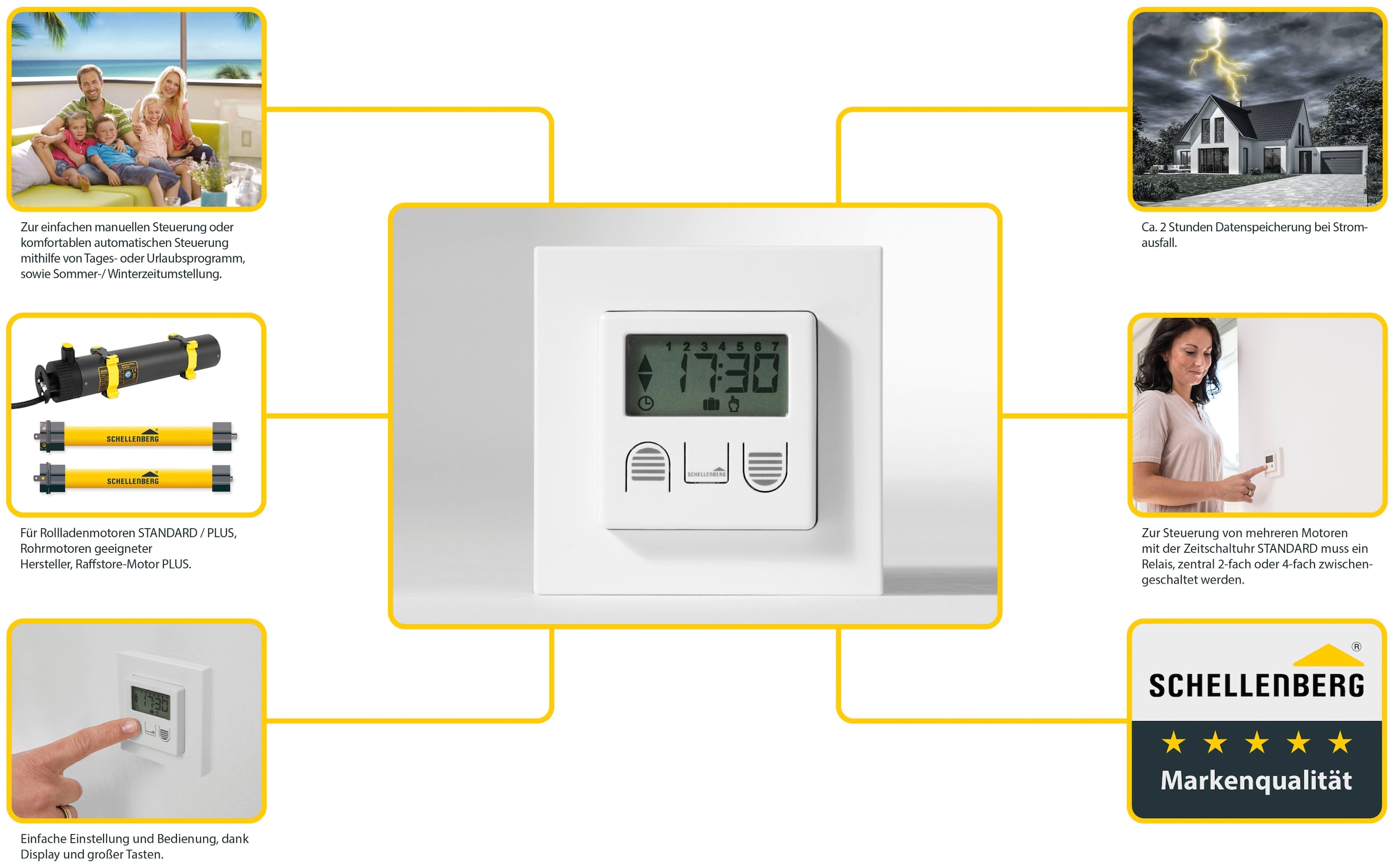 SCHELLENBERG Zeitschaltuhr »»Standard««, zur Rollladensteuerung von Rohrmotoren »Standard« und »Plus«