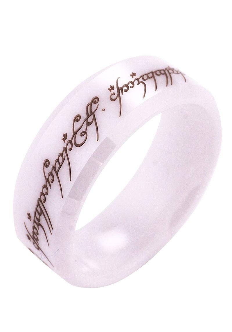 Fingerring »Der Eine Ring - Keramik weiß, 20003816«, Made in Germany