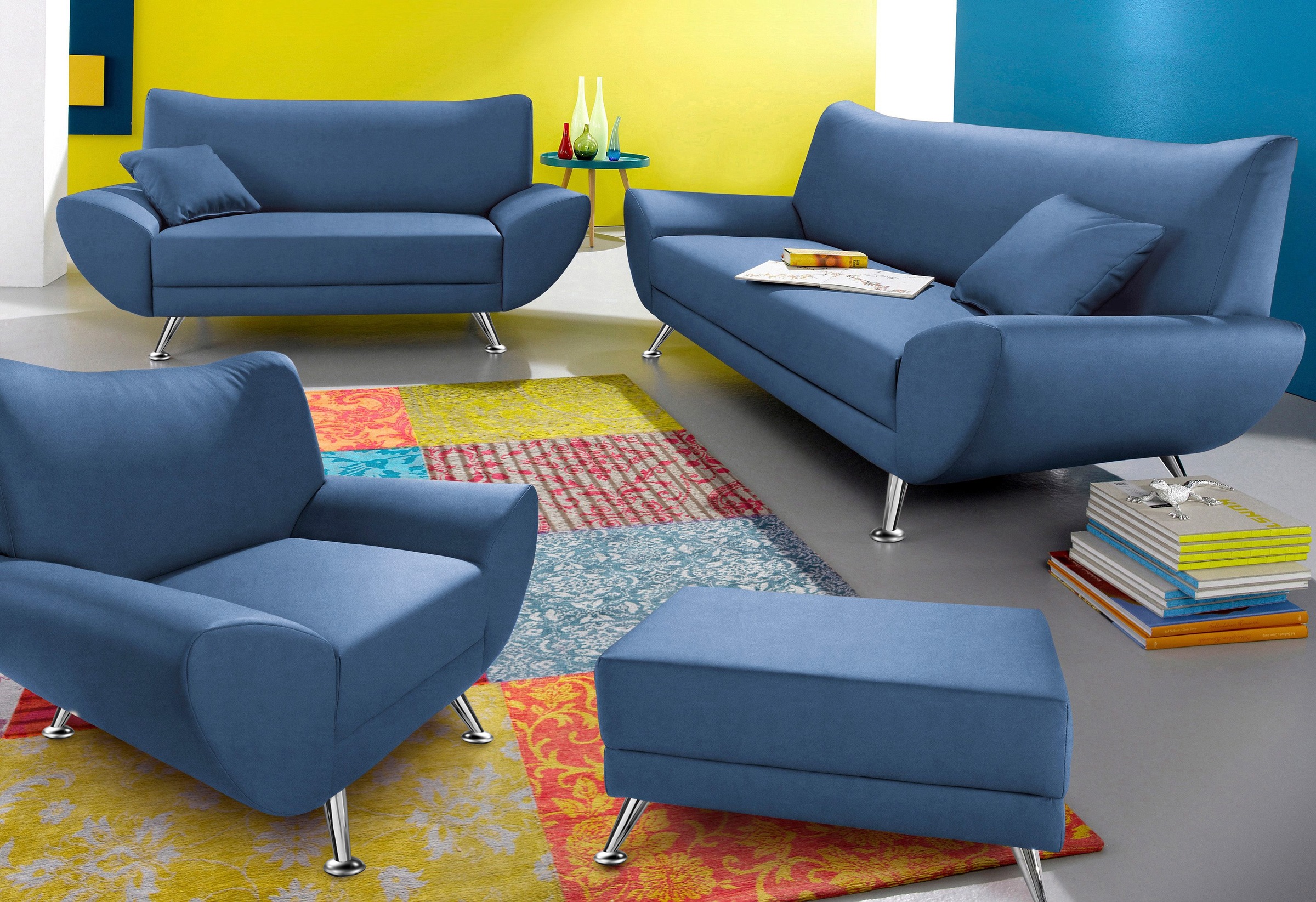 Home affaire Polstergarnitur »Saltare elegant & komfortabel, , 3-2-1, bequem, Designfuß« 3 Stk. tlg.