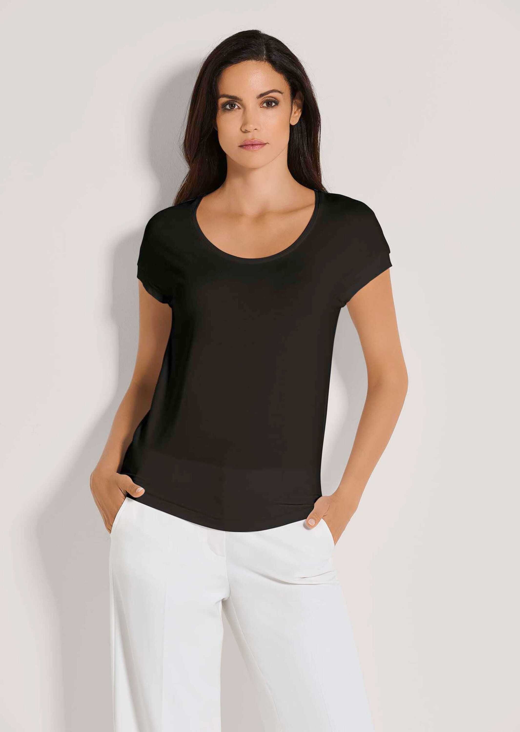 MADELEINE Kurzarmshirt "Jerseybluse Elegantes Viskose-Oberteil" günstig online kaufen