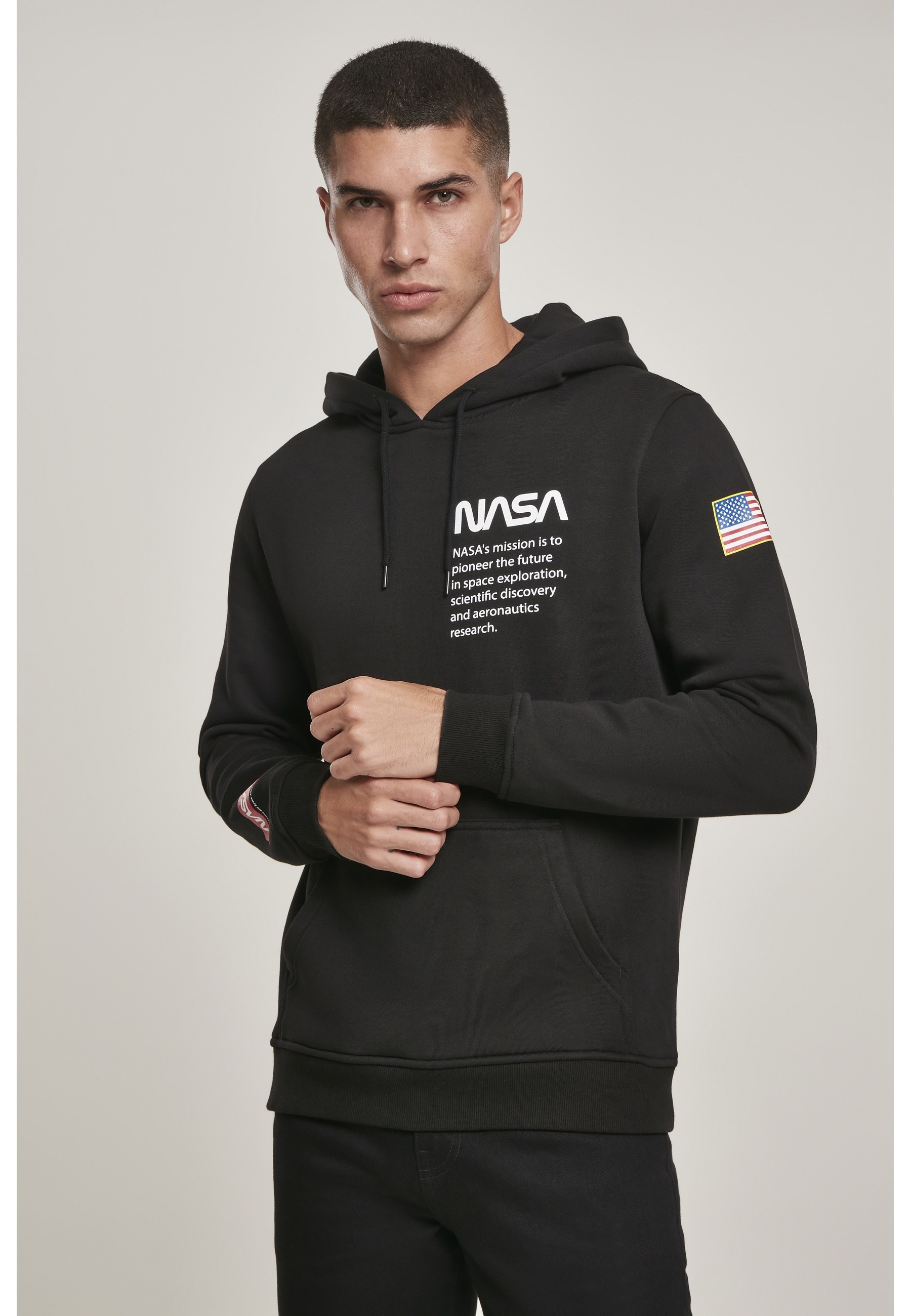 MisterTee Rundhalspullover "MisterTee Herren NASA Definition Hoody" 1 Stk. günstig online kaufen