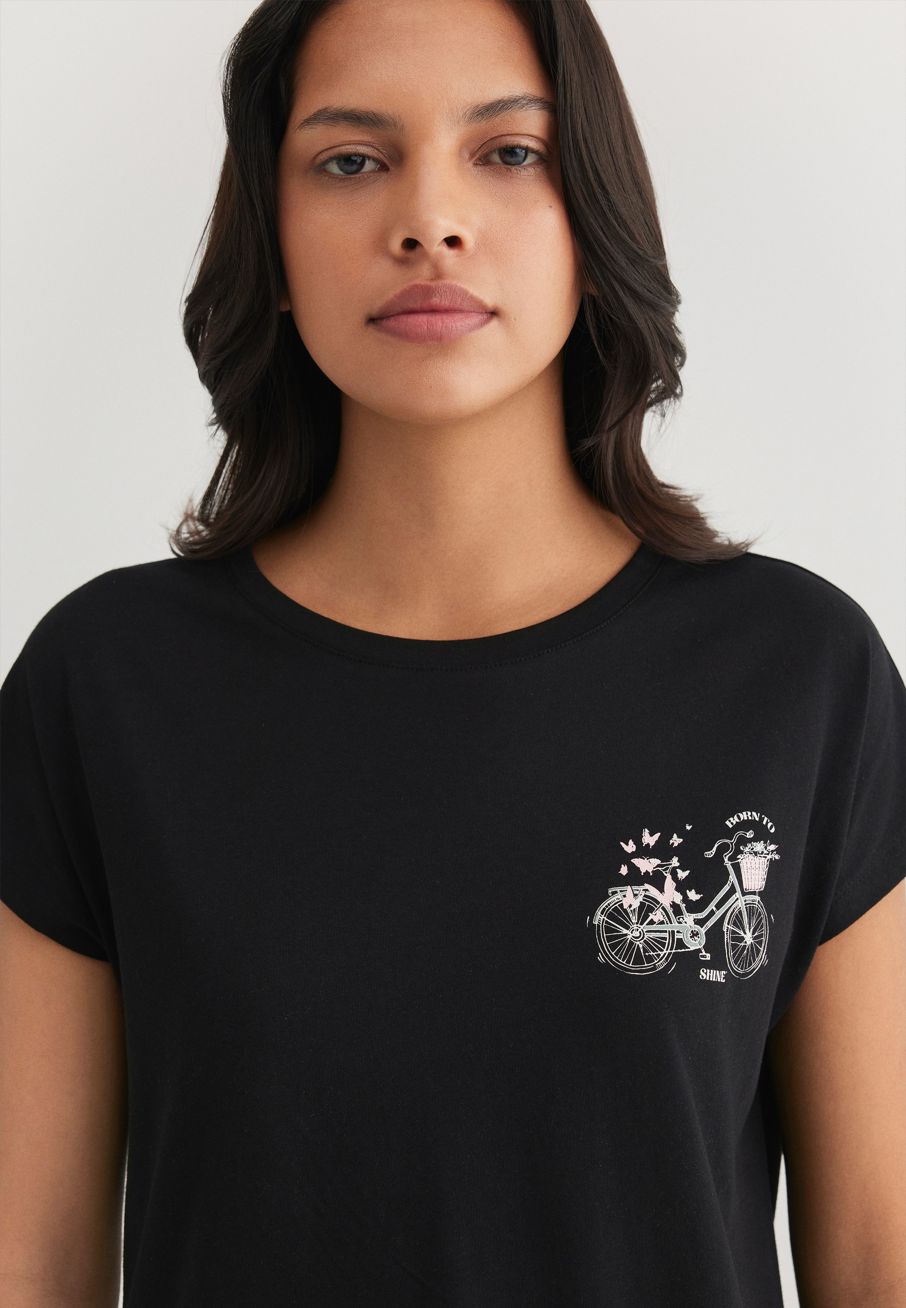 Mavi T-Shirt »BUTTERFLY BIKE TEE« Print T-Shirt