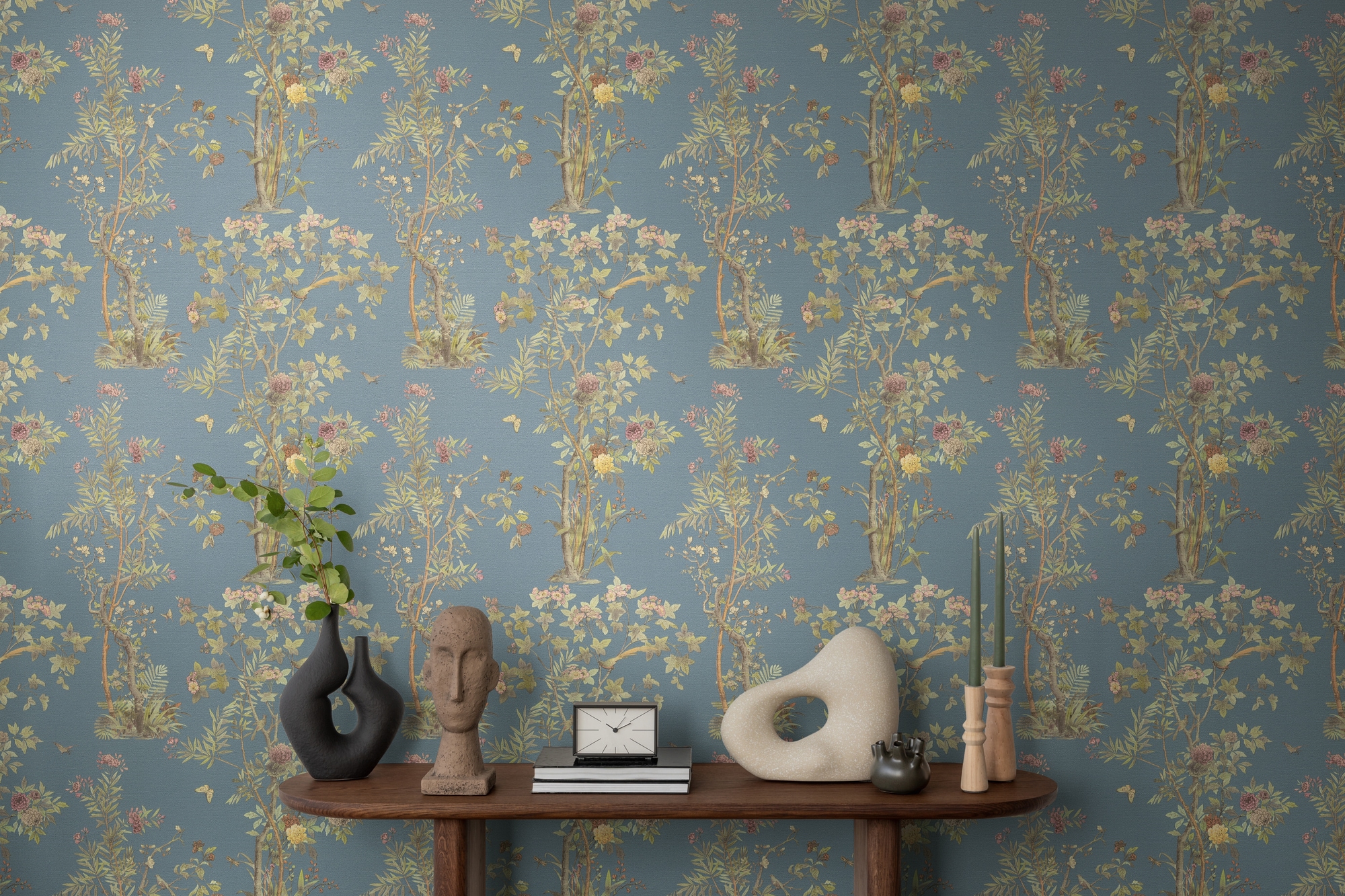 A.S. Création Vliestapete »Florale Mustertapete Schmetterlinge bunte Farben« botanisch strukturiert