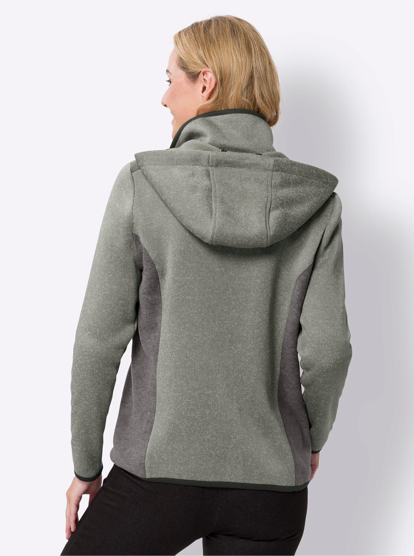 Thumbnail - Classic Basics Strickfleecejacke mit Kapuze