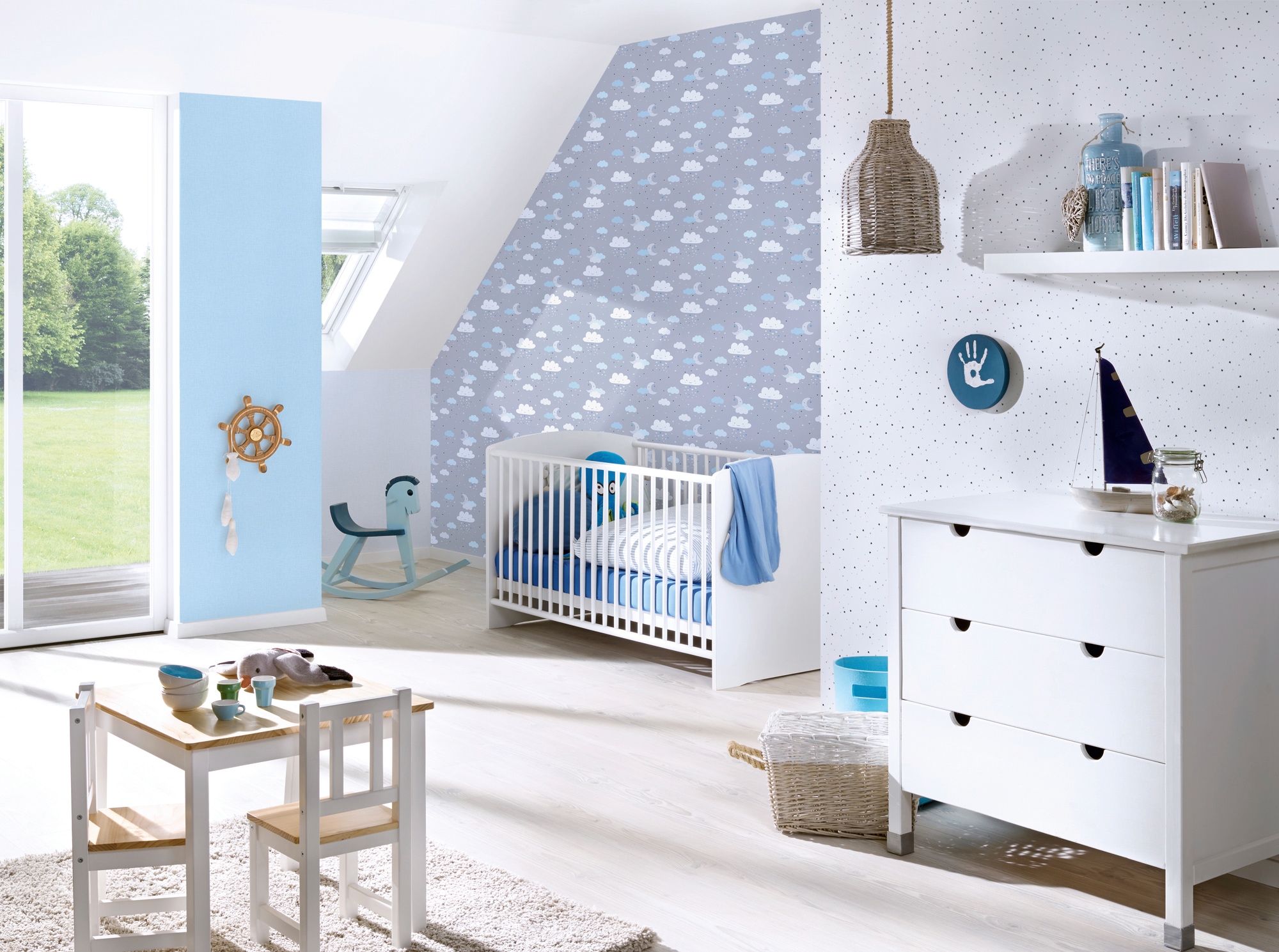 A.S. Création Vliestapete »Little Love«, Motiv-abstrakt-naturalistisch, Kindertapete Tapete Stern Tapeten Kinderzimmer Flur Design Wandtapete