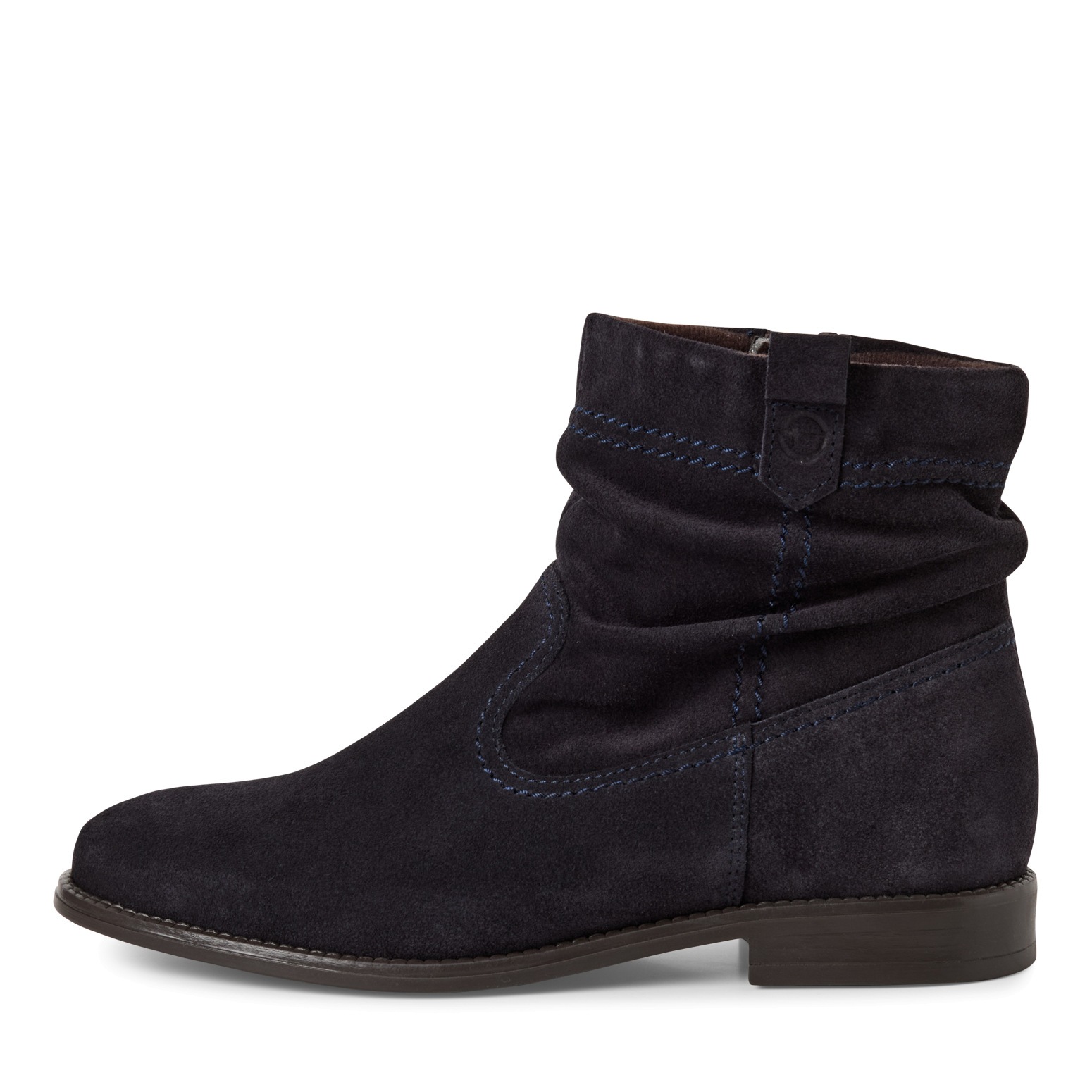 Tamaris Stiefelette, Blockabsatz, Boots mit Falten im slouchy Look