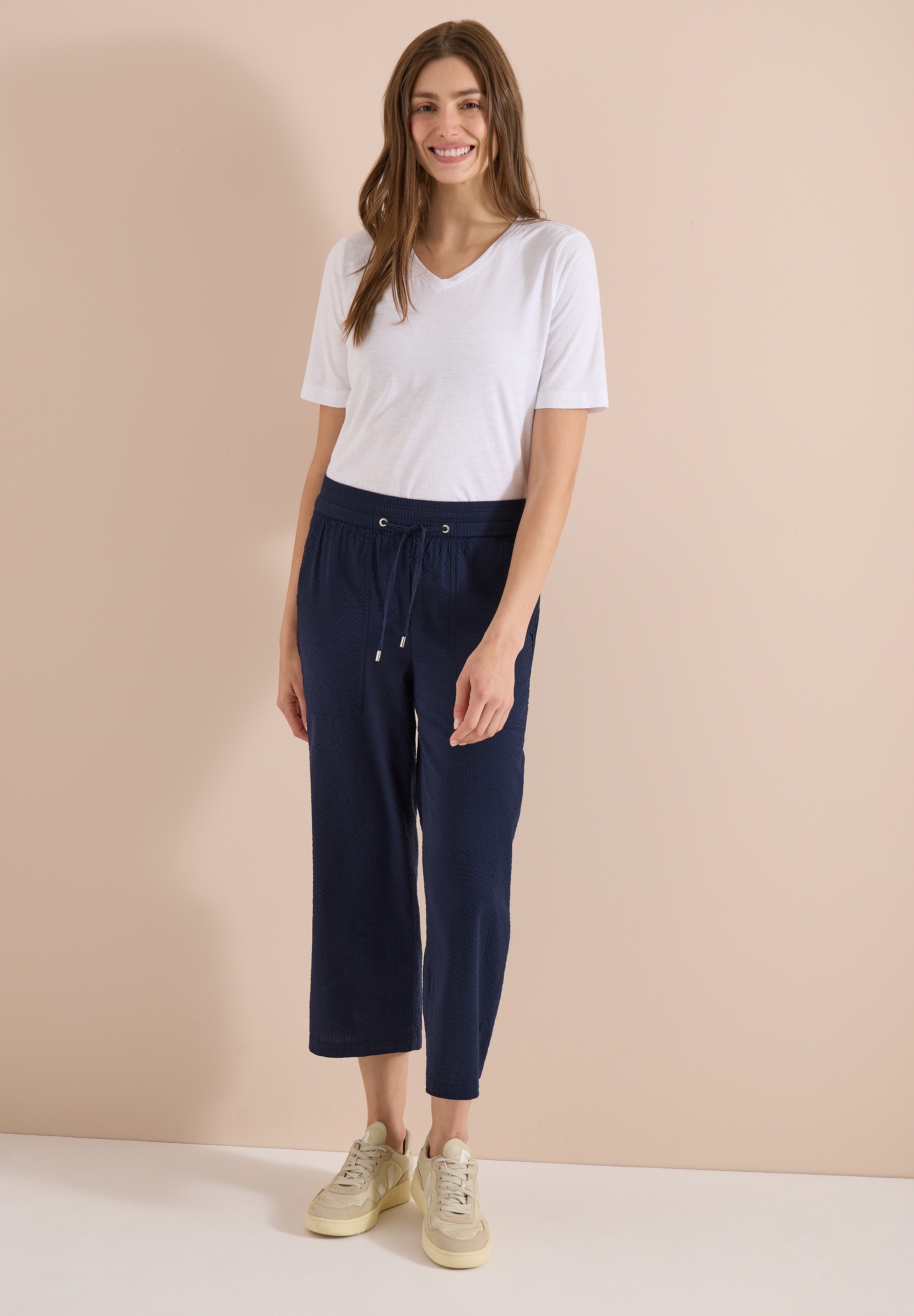 Cecil Culotte  aus Seersucker-Material