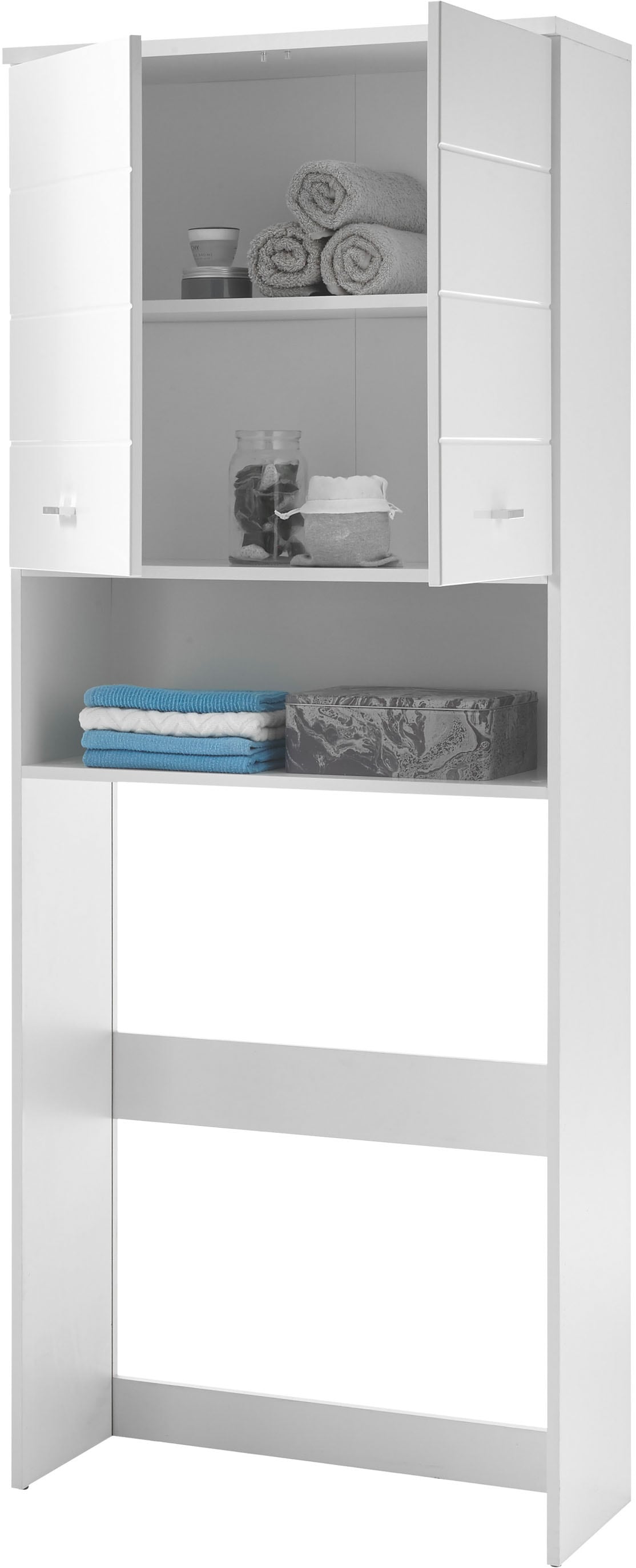 BASIC by Balculina Waschmaschinenumbauschrank »Pool, Badezimmerschrank BxHxT 76x190x31«, (1 St.), Breite 76cm, Tür L/R montierbar