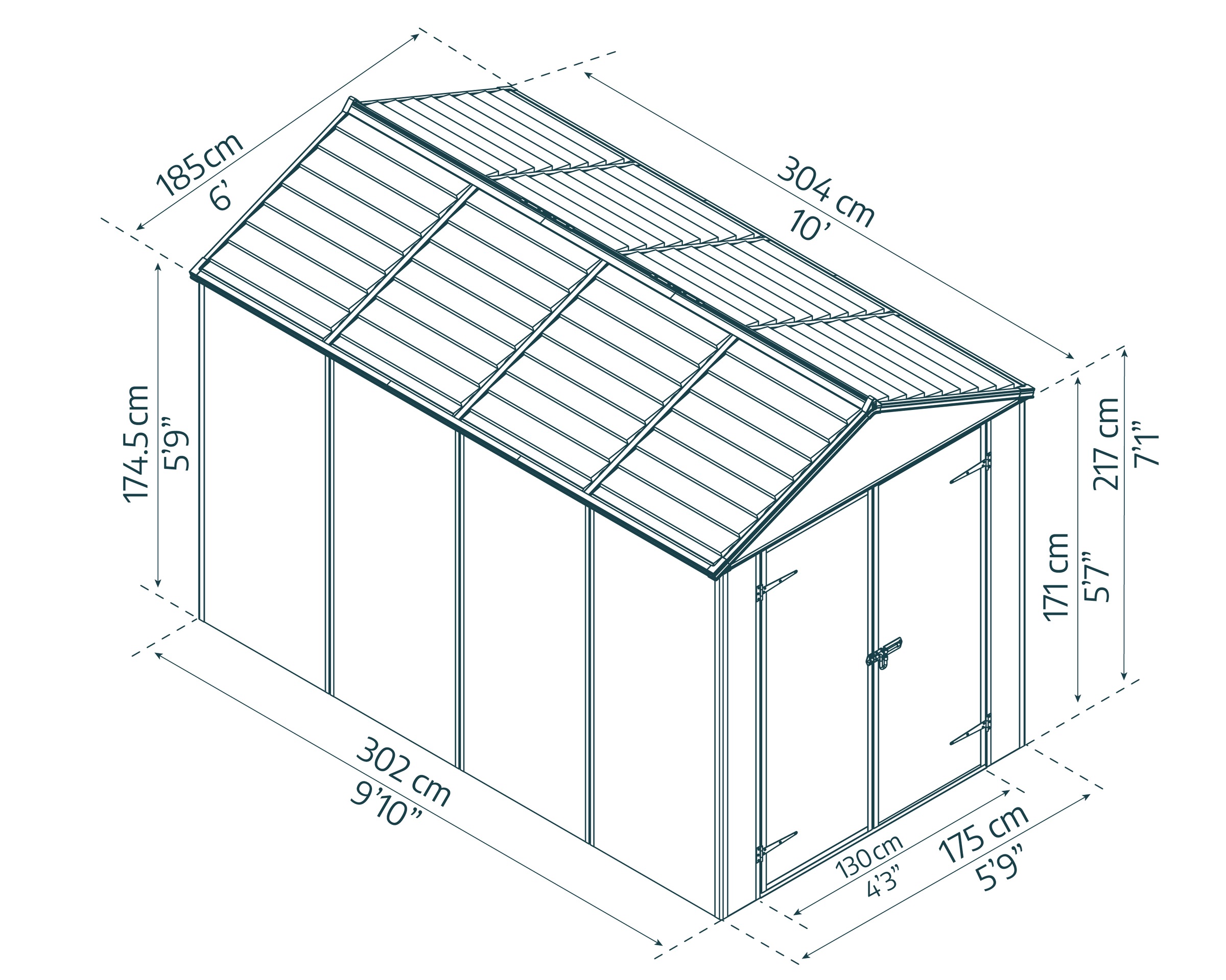 Palram - Canopia Gerätehaus »Rubicon«, mit lebenslang widerstandsfähigen Wandpaneelen