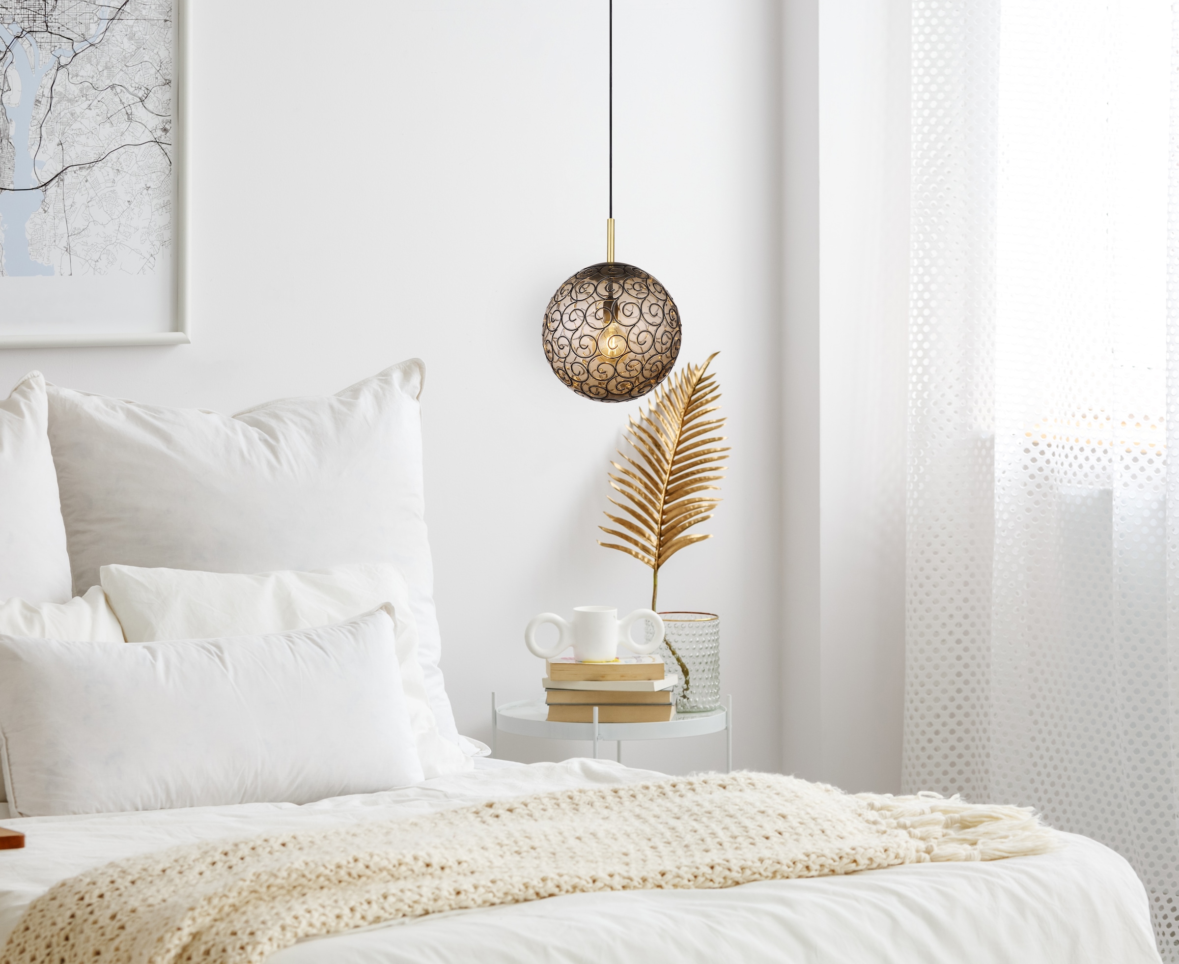 GLOBO LIGHTING Hängeleuchte »FITZ«, Leuchtmittel E27 | ohne Leuchtmittel, Hängelampe/Pendelleuchte/Esszimmer/Wohnzimmer/Esstisch