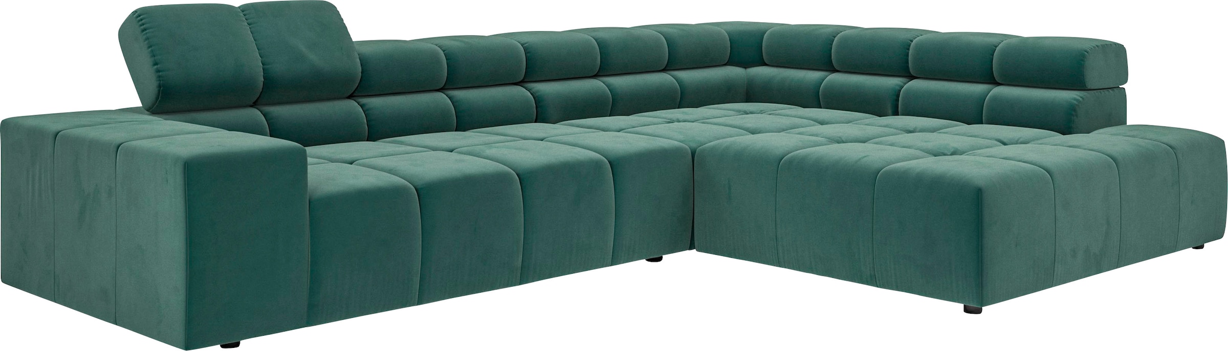INOSIGN Ecksofa »Ancona incl. Kopfteilverstellung, Breite 319cm, L-Form«, wahlweise motorische Sitztiefenverstellung, auch in Cord + Easy Care