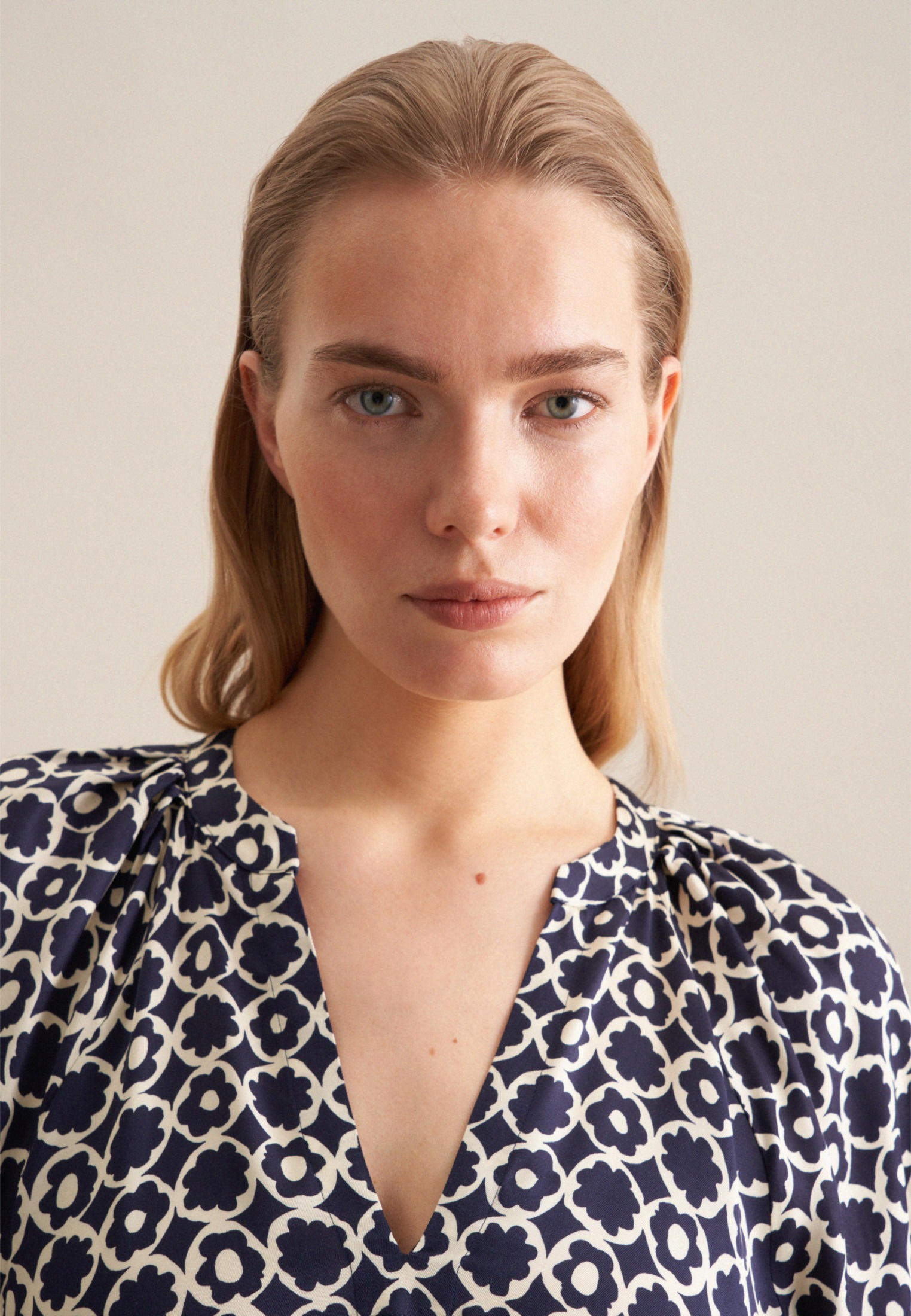 Thumbnail - seidensticker Sommerkleid "Schwarze Rose" 3/4 Rundhals Druck