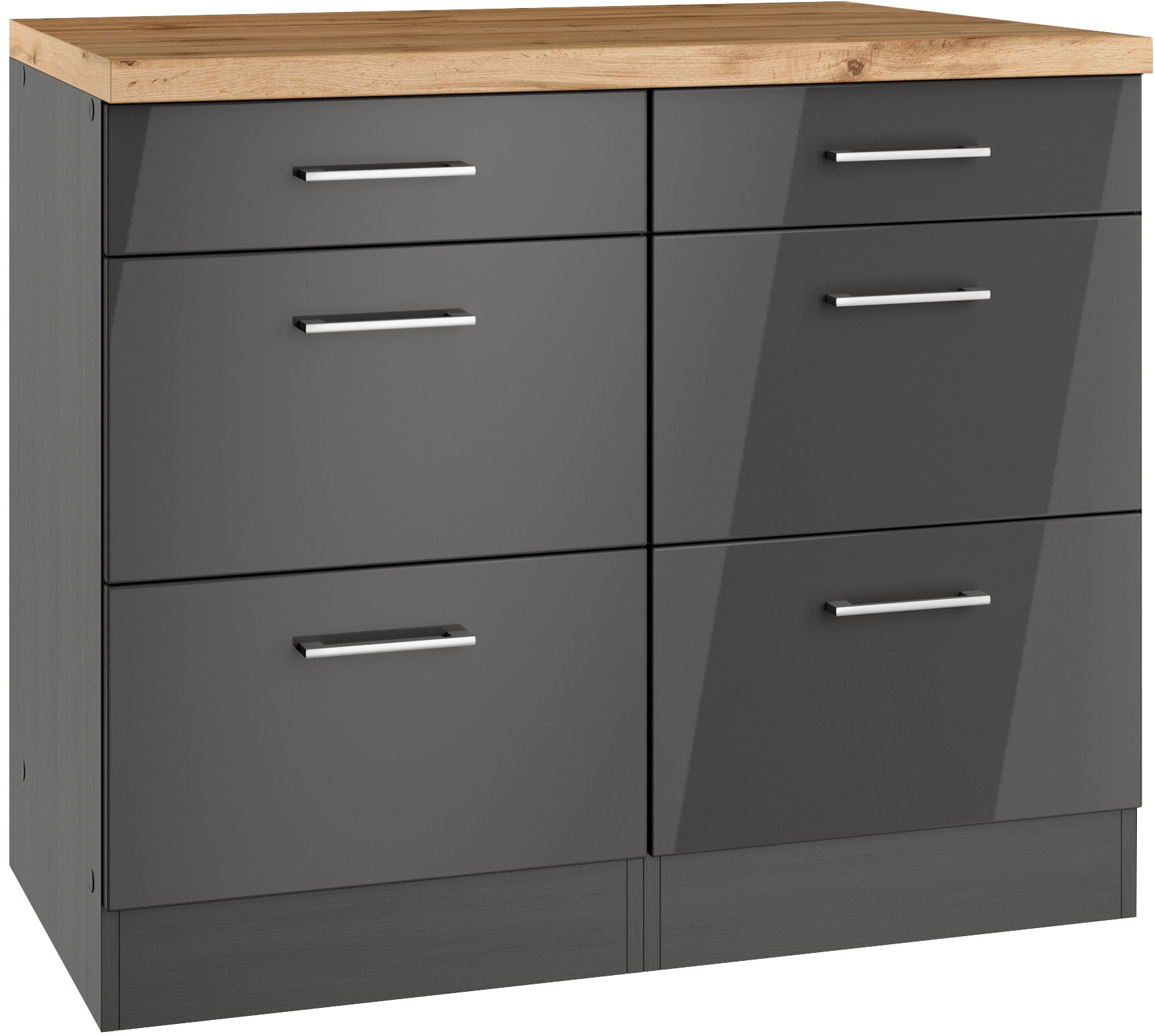 KOCHSTATION Unterschrank "KS-Milan", Auszugschrank 100 cm, matte oder hochg günstig online kaufen