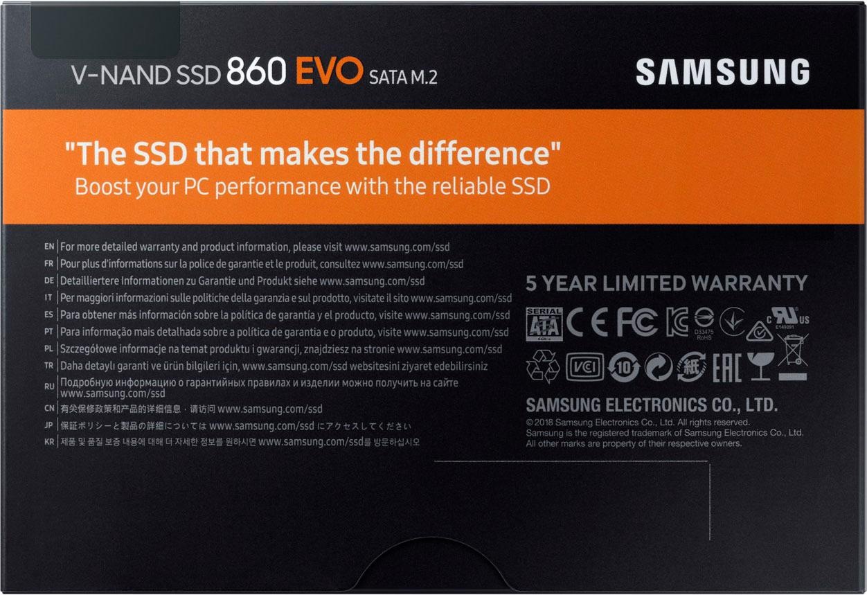 Samsung interne SSD »860 EVO SATA M.2-PCIe«, Anschluss SATA M.2