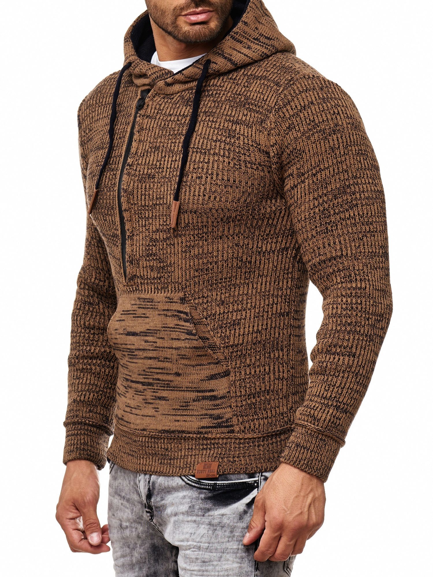 Rusty Neal Kapuzensweatshirt, mit stylischem Ausschnitt