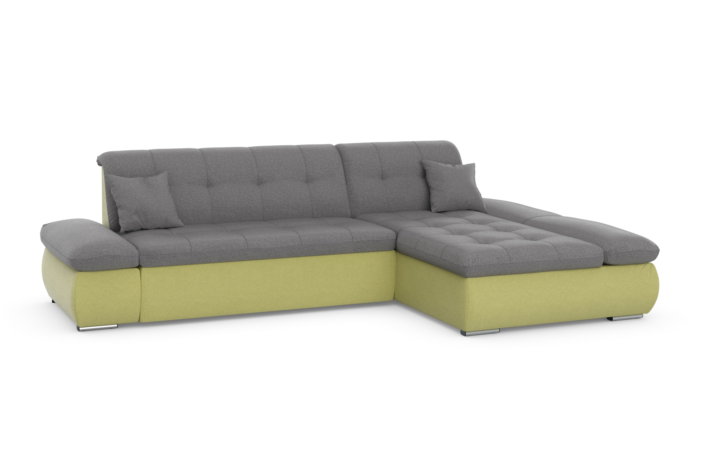 DOMO collection Kampinė sofa »Moric B/T/H 300/172/80 cm auch in audinys L-Form« XXL-dydis patogi auch su miegojimo funkcija ir Armverstellung
