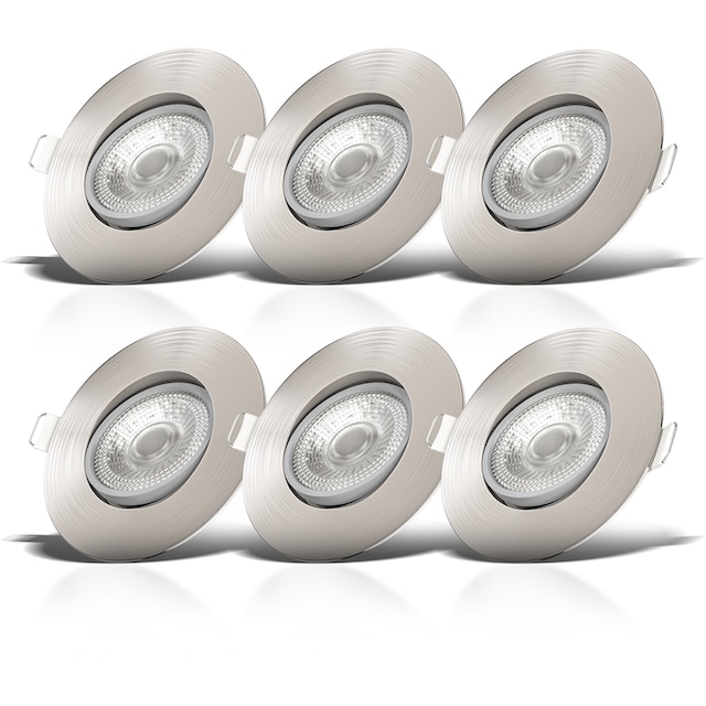 B.K.Licht LED Einbaustrahler, 6 flammig-flammig, Einbauleuchte, dimmbar,  Deckenlampe, Spots, schwenkbar, 5W, 6er SET kaufen | BAUR