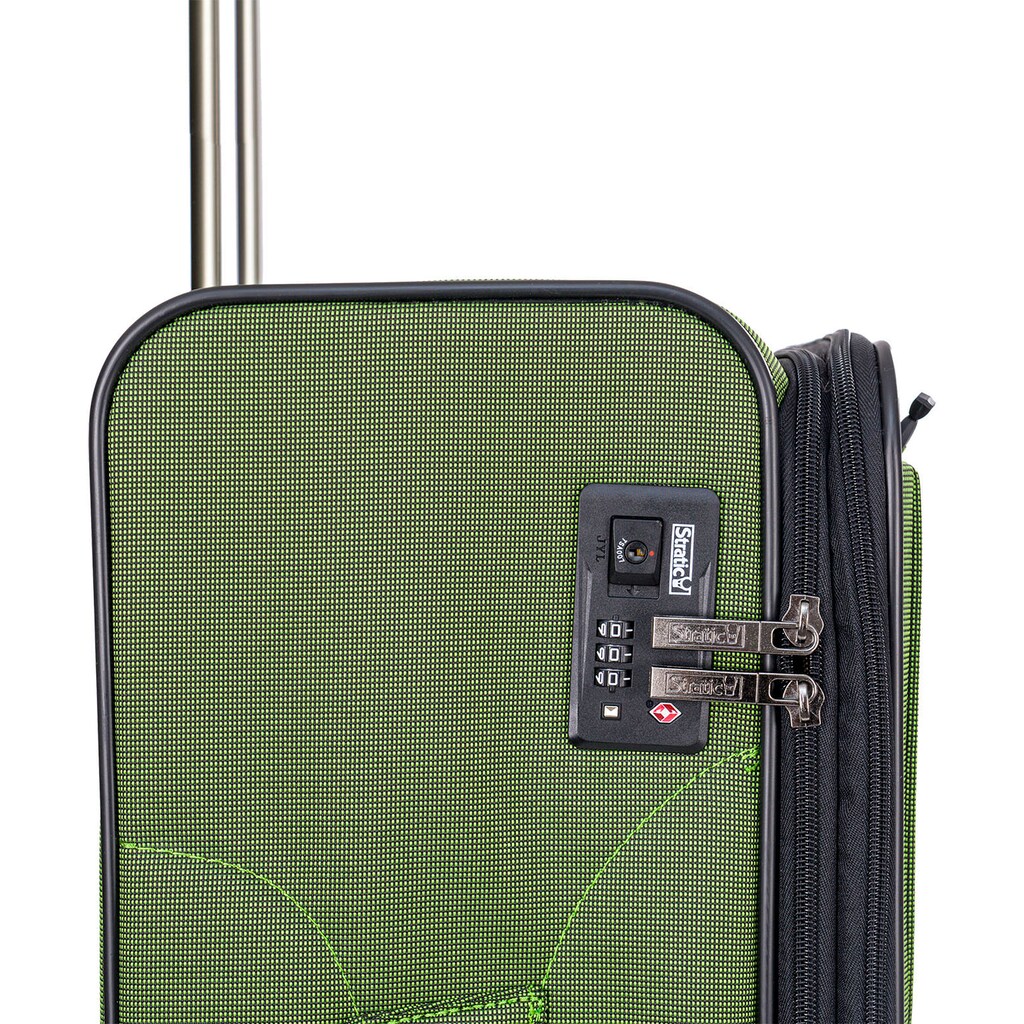 Stratic Weichgepäck-Trolley »Bendigo Light + M, green«, 4 Rollen, mit NFC-Chip