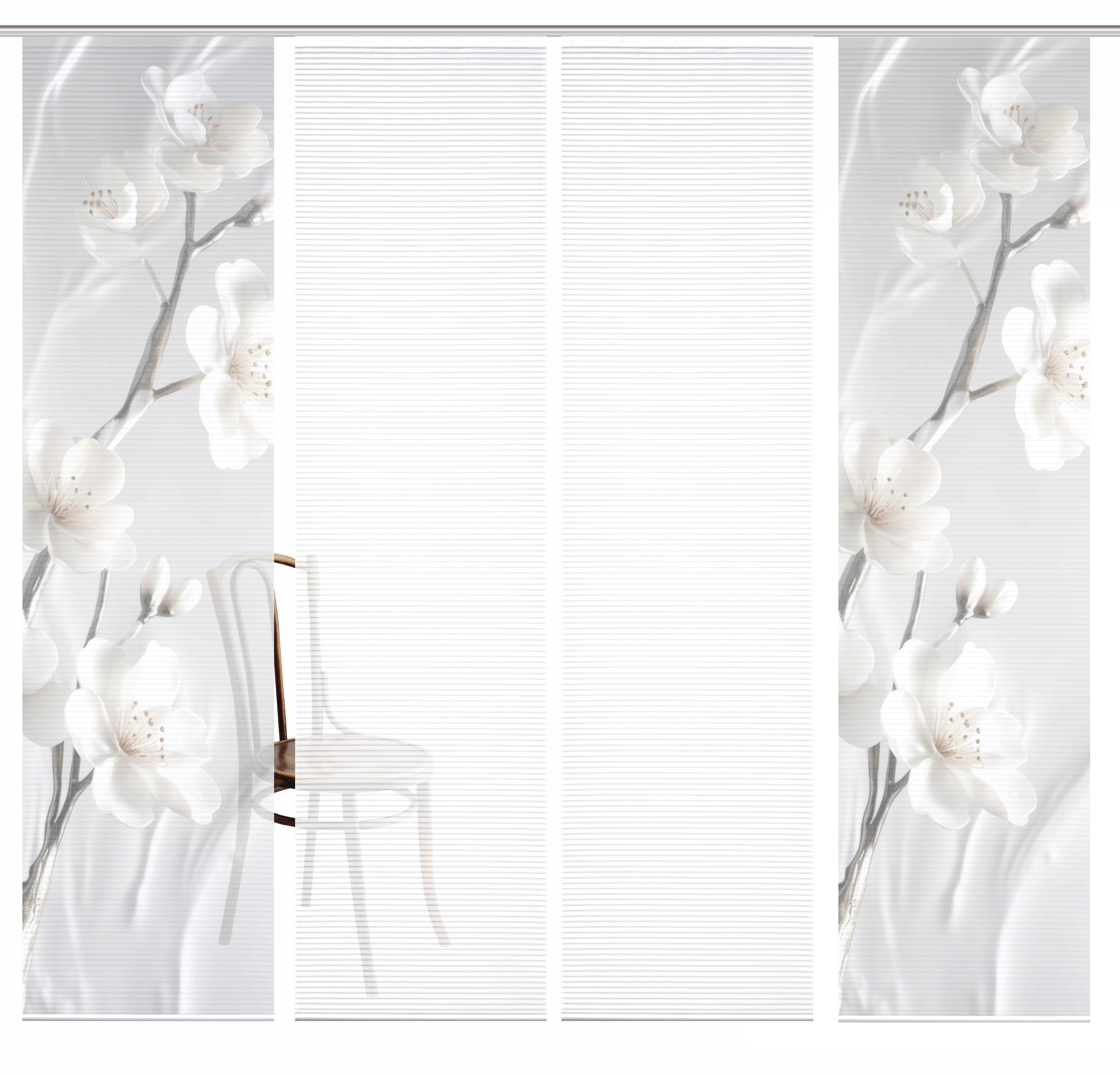 HOME in green Schiebegardine "LAIRA" Paneelwagen 4 Stk. tlg. SET DIGITALDRU günstig online kaufen