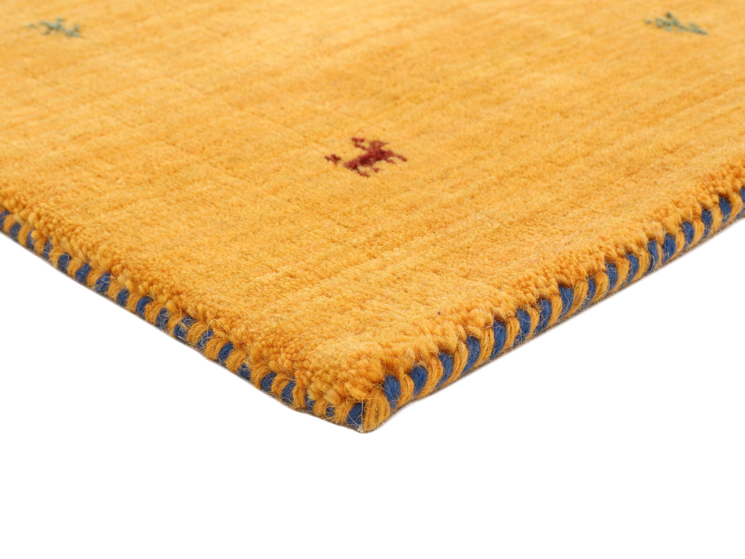 Thumbnail - carpetfine Wollteppich "Gabbeh Uni, auch als Läufer und Rund erhältlich" rechteckig 15 mm Höhe reine Wolle, handgewebt, ...