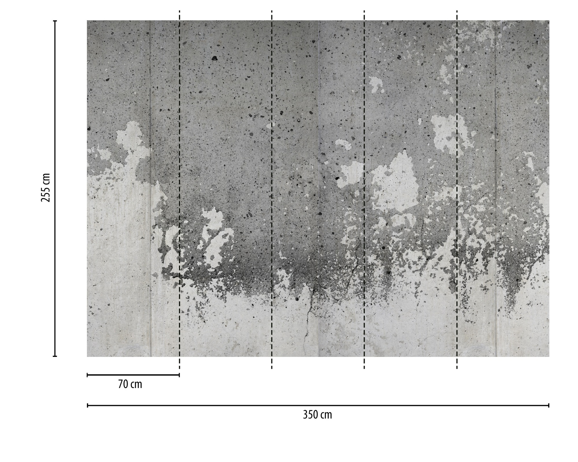Thumbnail - A.S. Création Vliestapete "Betonoptik Fototapete Grau Schwarz industrial" matt strukturiert