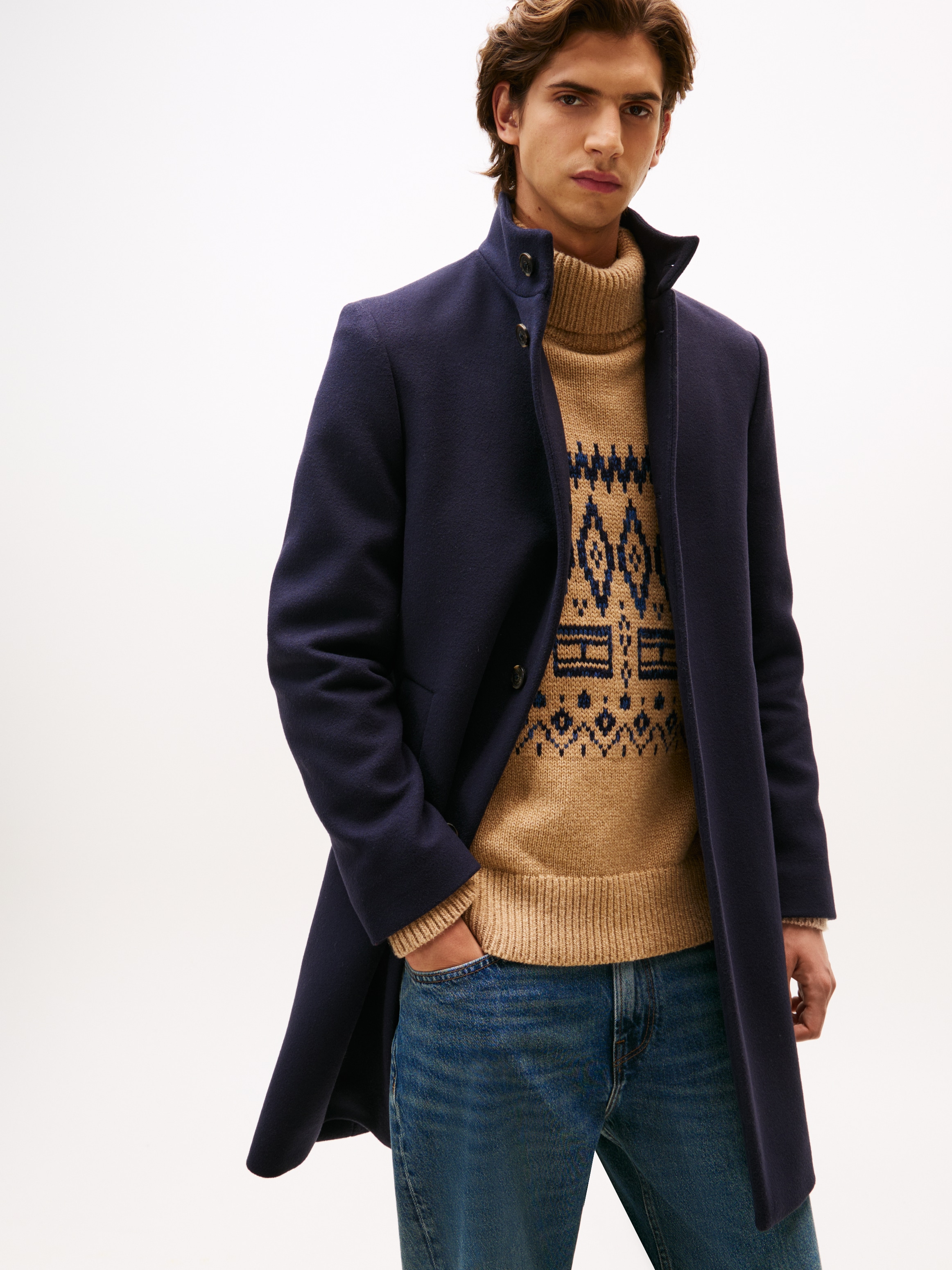 Tommy Hilfiger Wollmantel "DC WOOL STAND COLLAR" Regular fit günstig online kaufen