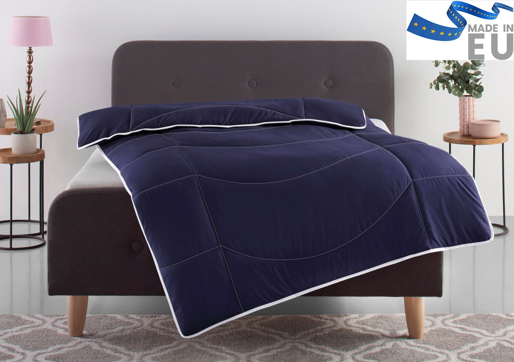 my home Microfaserbettdecke "Microlux, Bettdecke 135x200 cm, 155x220 cm, 20 günstig online kaufen