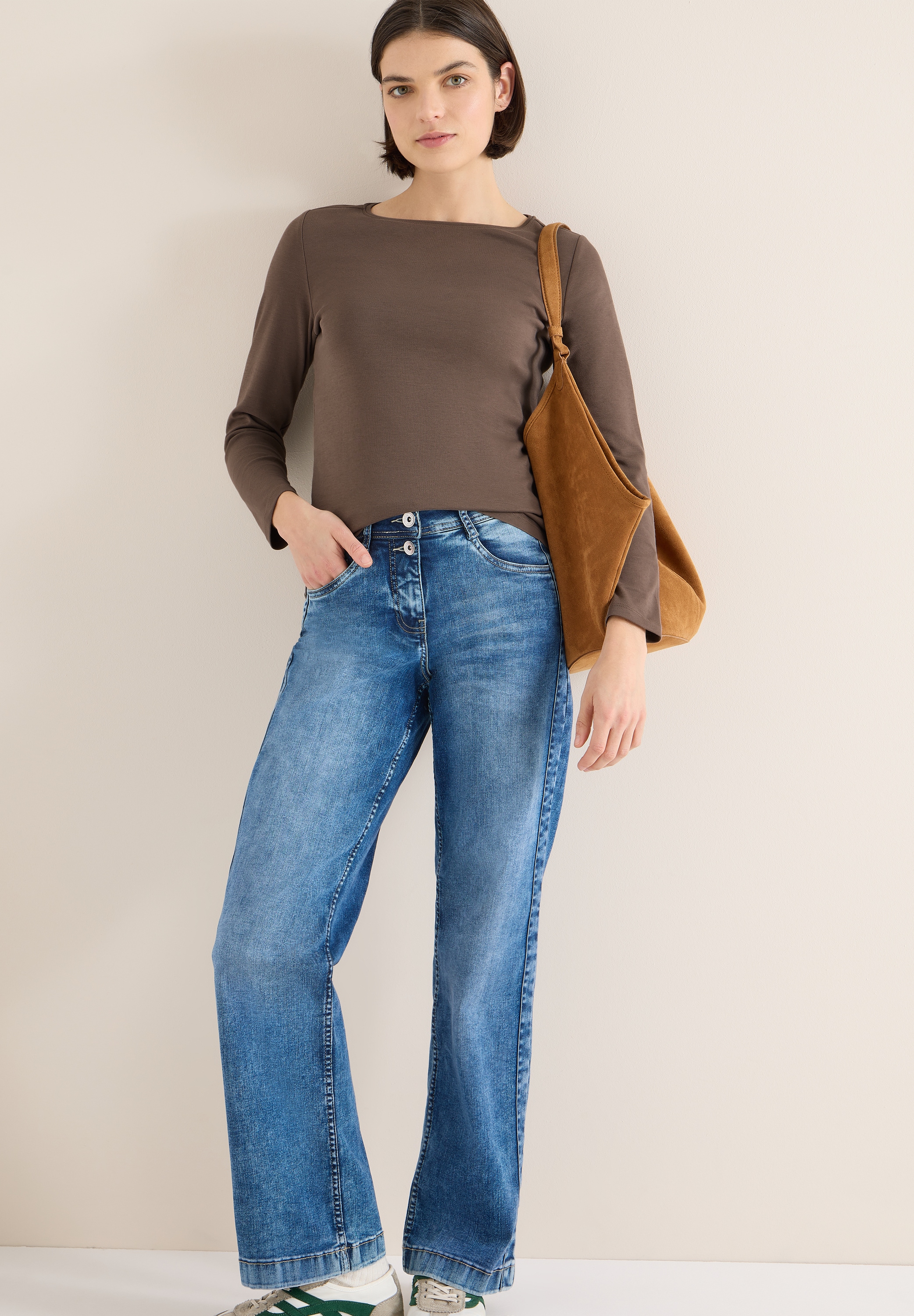 Cecil Langarmshirt aus reiner Baumwolle