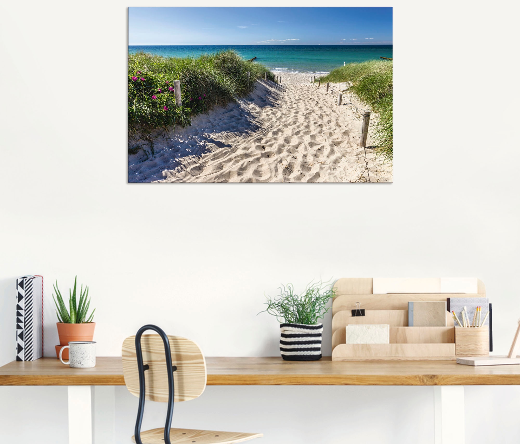 Artland Wandbild »Weg zum Strand an der Ostsee«, Strandbilder, (1 St.), als Alubild, Outdoorbild, Leinwandbild, Poster, Wandaufkleber